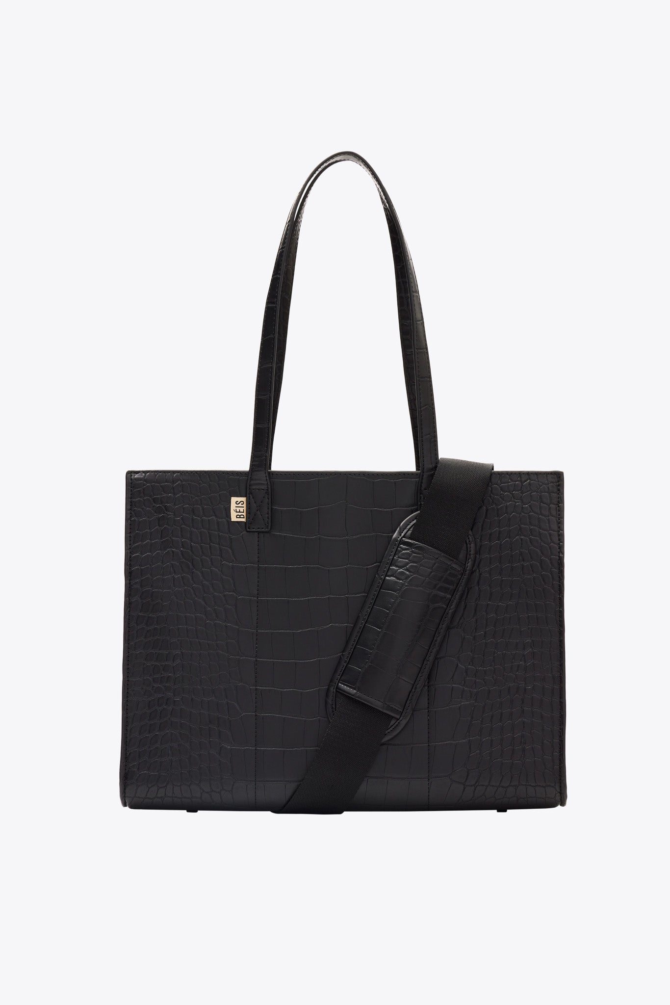 The Work Tote - Black Croc