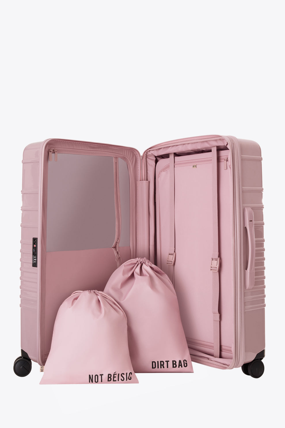 BÉIS 'The Large Check-in Roller' in Glossy Atlas Pink - 29" Large Check ...