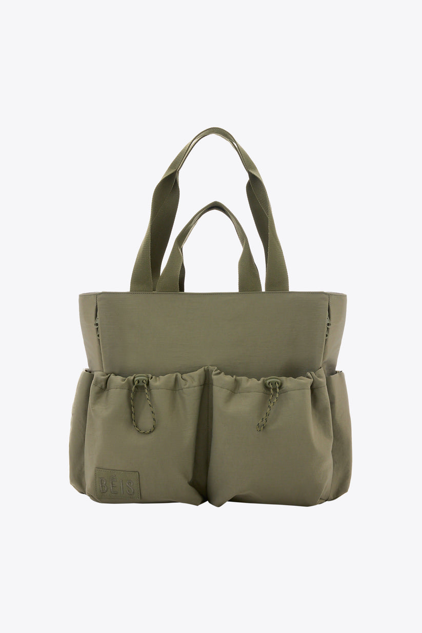 BÉIS 'The Sport Carry-All' in Olive - Green Tennis Tote Bag & Sport ...