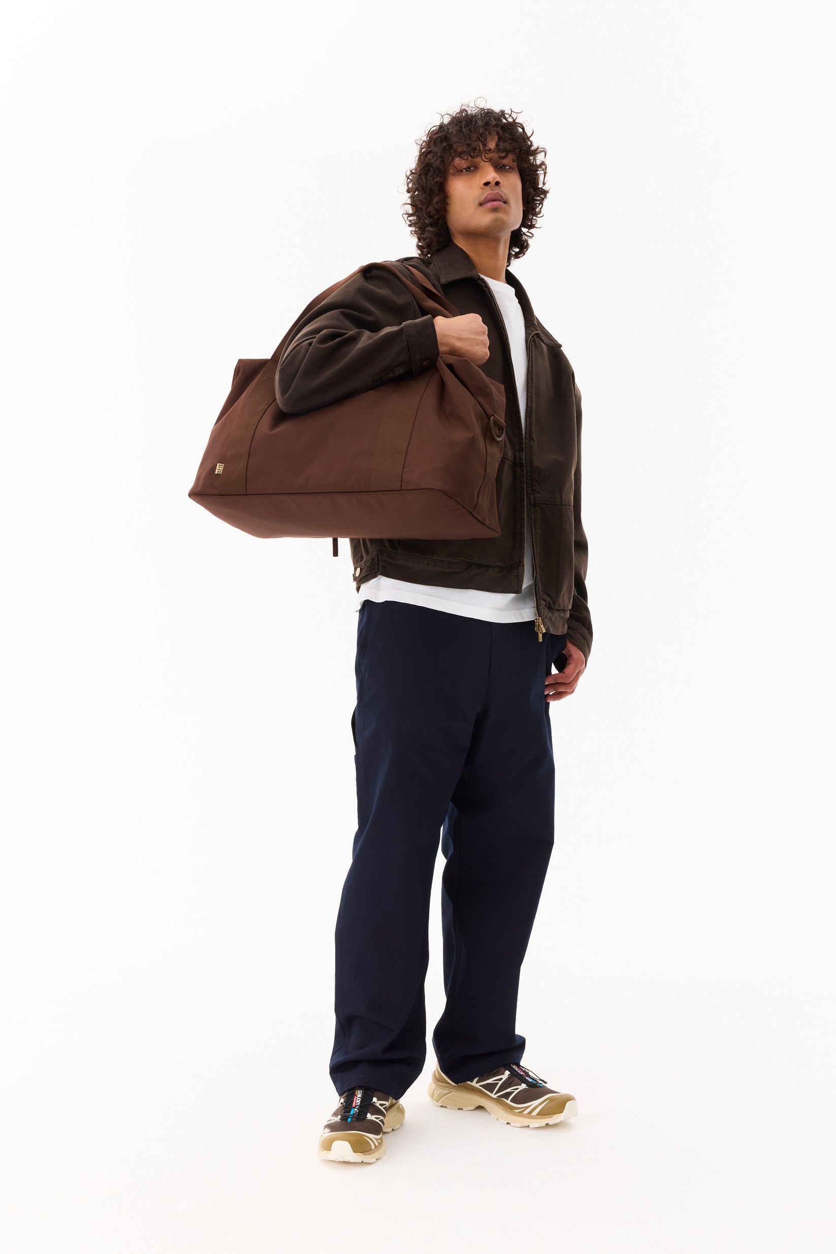 BÉIS 'The BÉISics Duffle' in Maple - Brown Overnight & Travel Duffle Bags