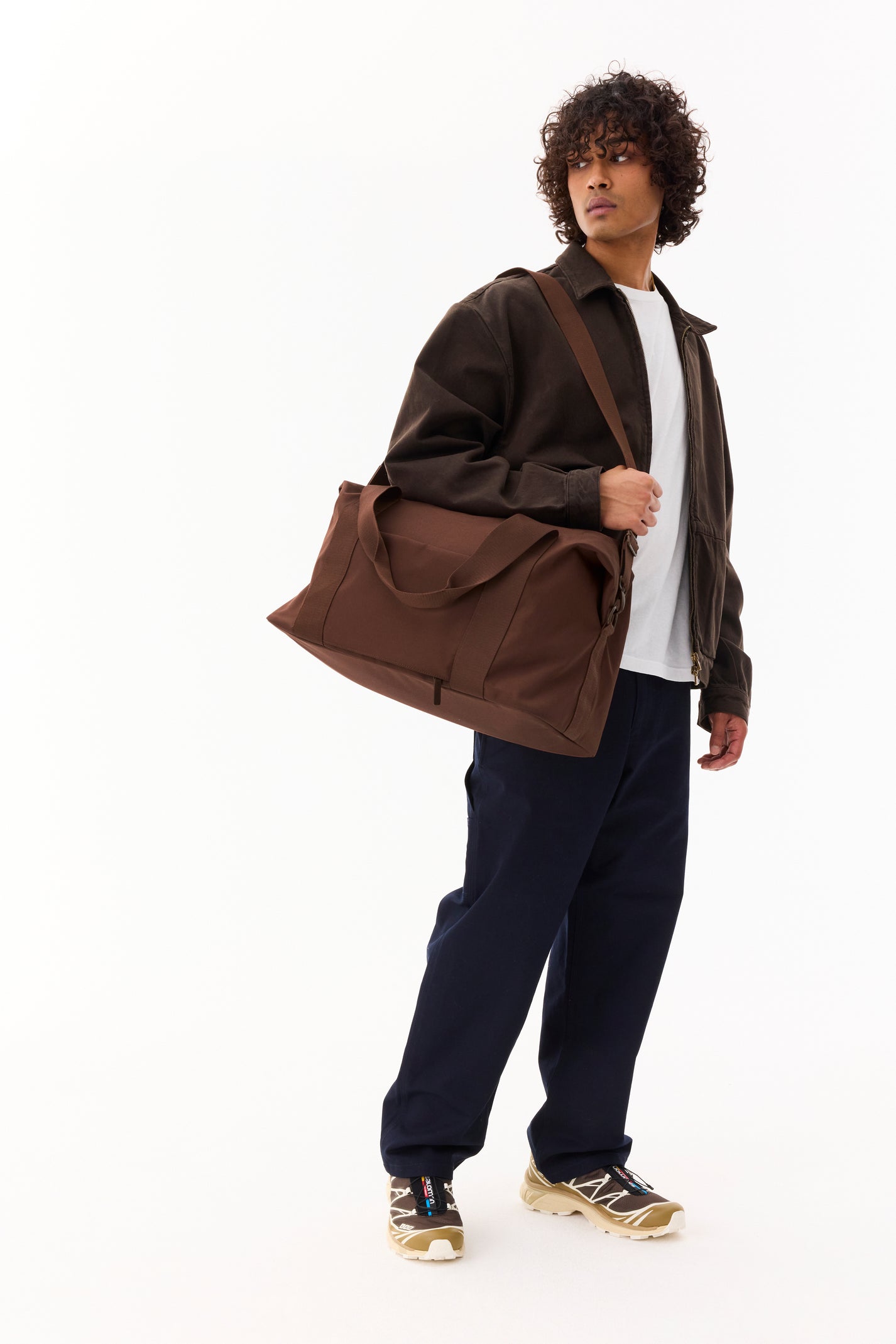BÉIS 'The BÉISics Duffle' in Maple - Brown Overnight & Travel Duffle Bags