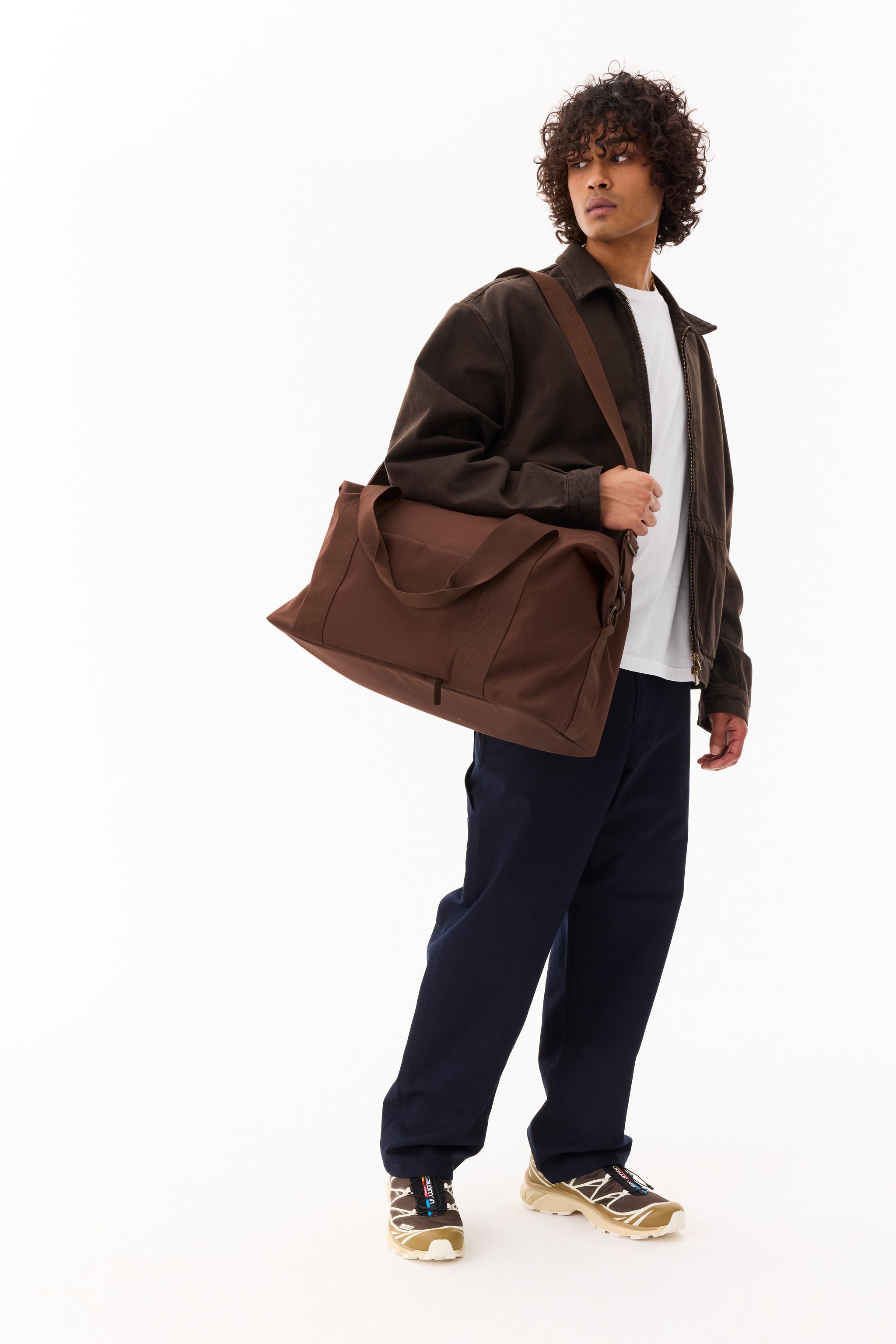 BÉIS 'The BÉISics Duffle' in Maple - Brown Overnight & Travel Duffle Bags