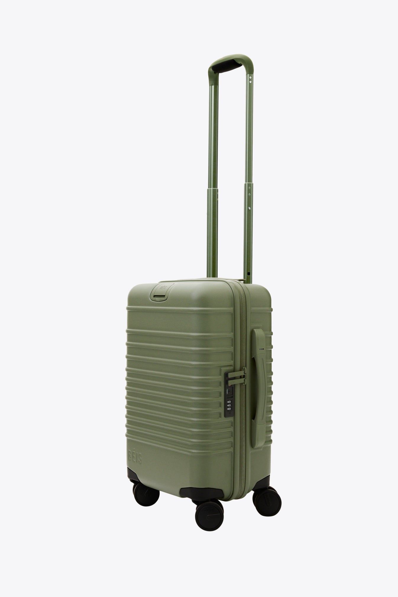 BÉIS 'The Small Carry-On Roller' in Olive - Olive Green Small Carry-On Luggage & Lightweight ...