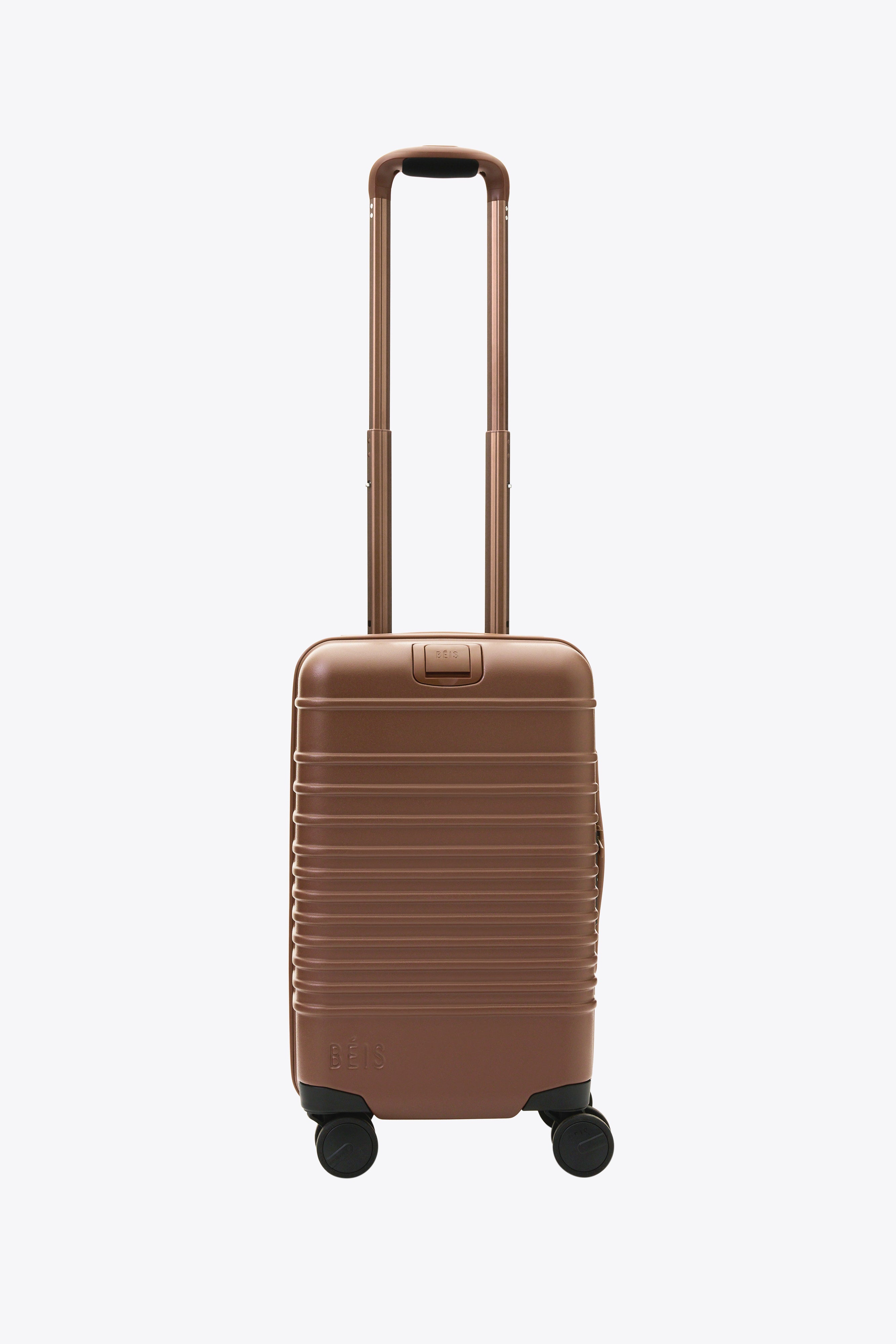 BÉIS 'The Small Carry-On Roller' in Maple - Brown Small Carry-On Luggage & Lightweight Rolling Suitcase