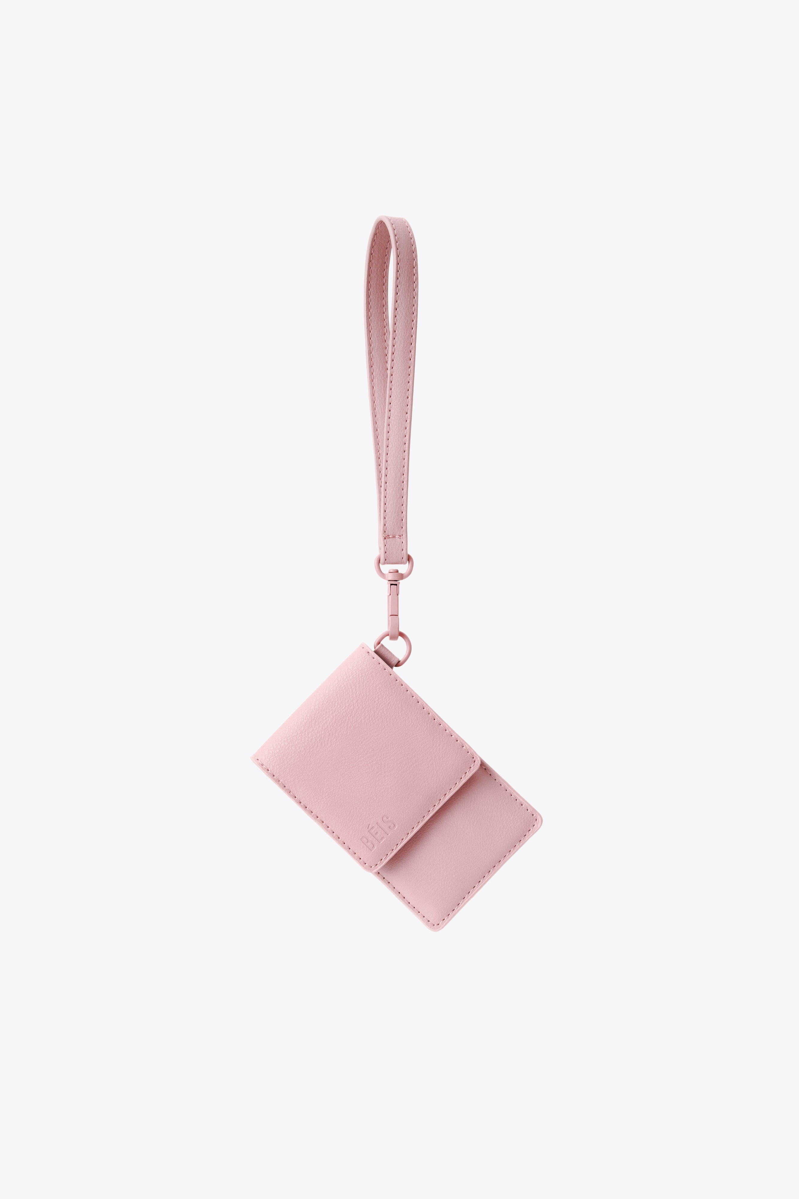BÉIS 'The Id Wristlet' in Atlas Pink - Pink Card & Id Holder Wristlet