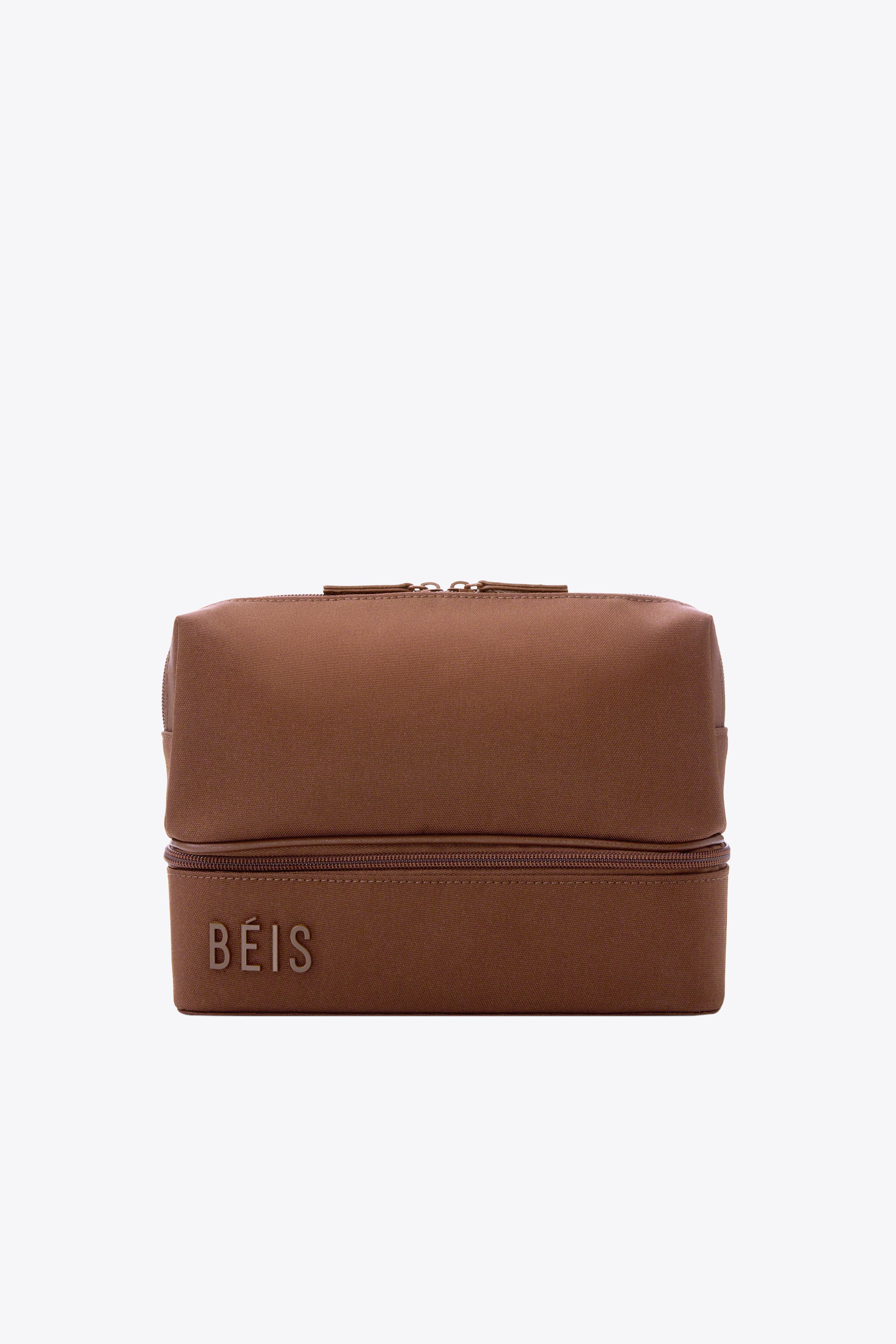 BÉIS 'The Cosmetic Organizer' in Maple - Brown Cosmetic Travel Case & Toiletry Bag