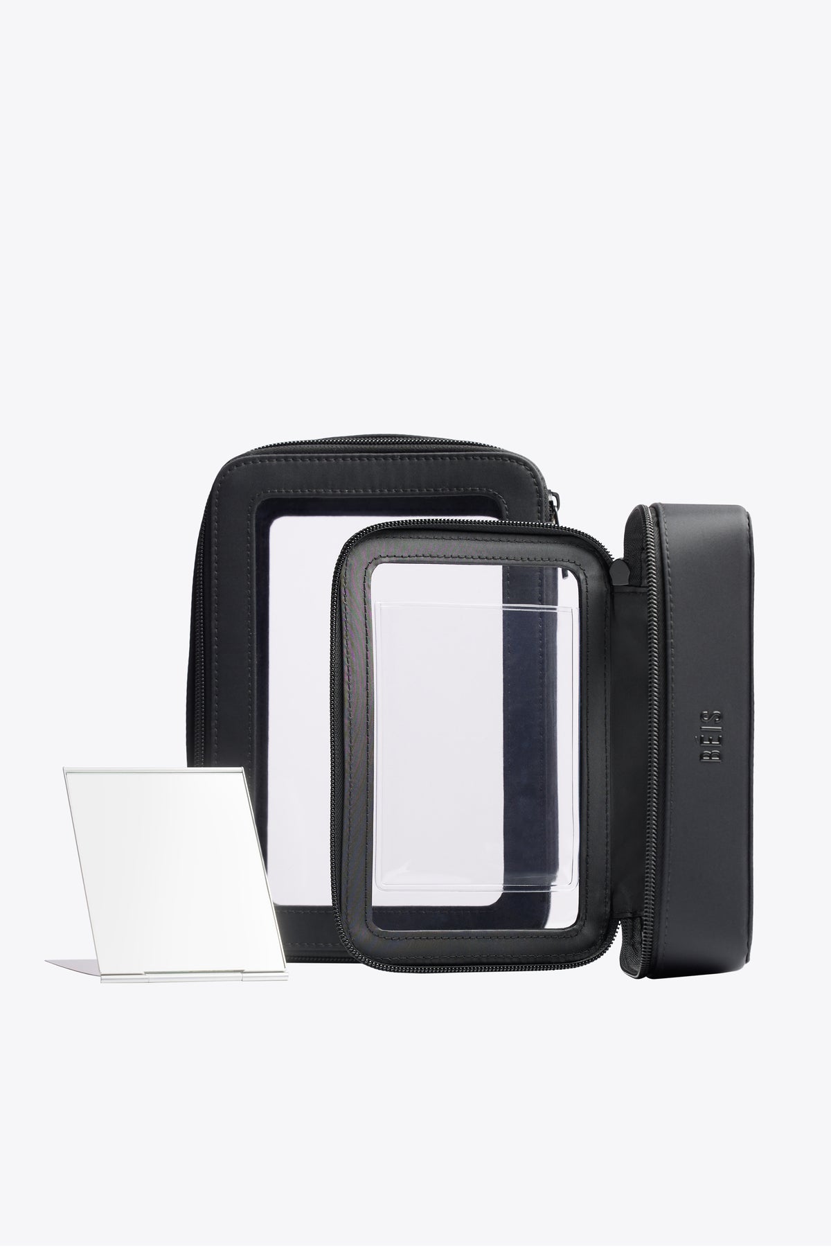 BÉIS 'The In Flight Cosmetic Set' in Black - Carry On Makeup Bag ...