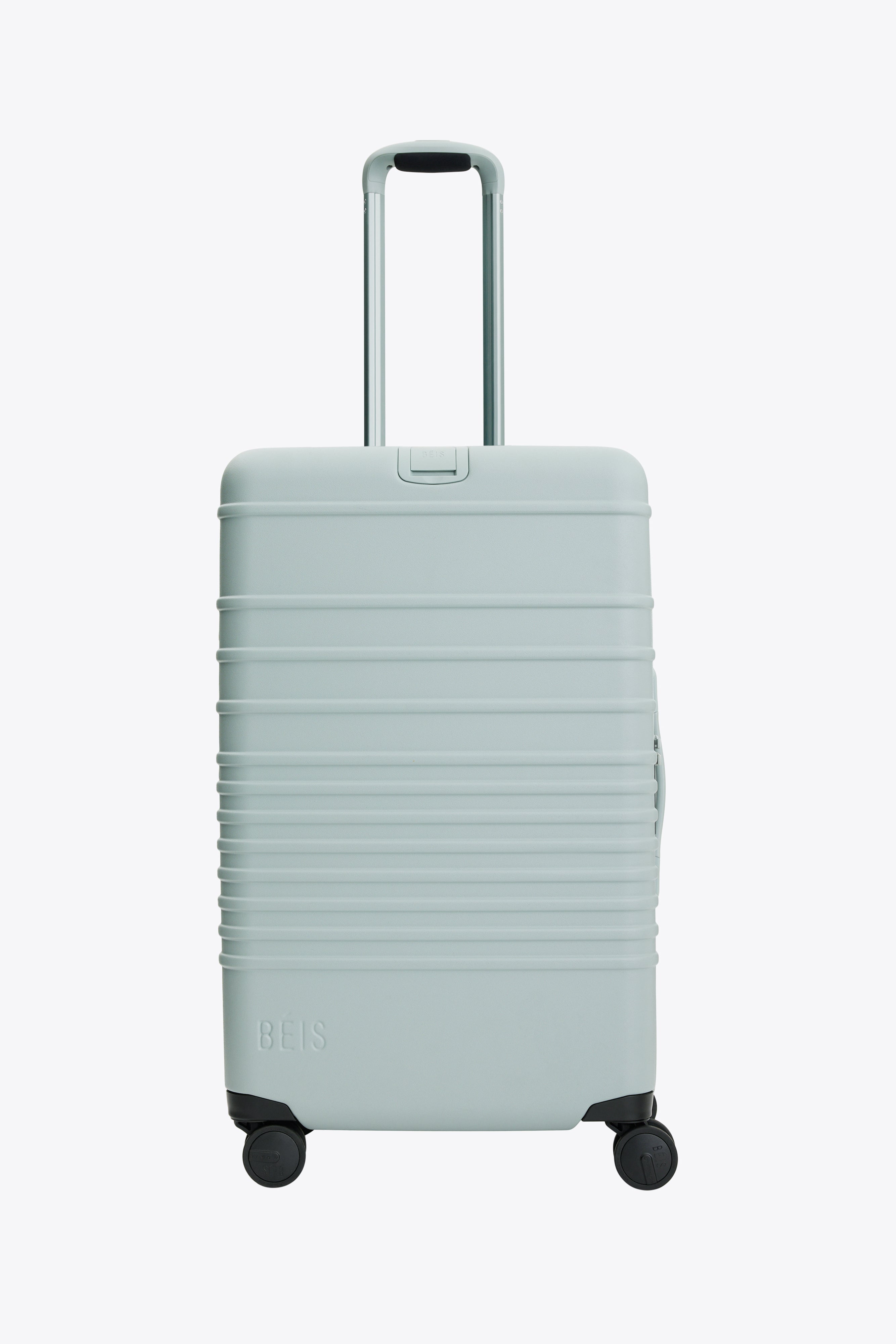 BÉIS 'The Medium Check-In Roller' In Slate - 26" Checked Luggage in Slate Blue