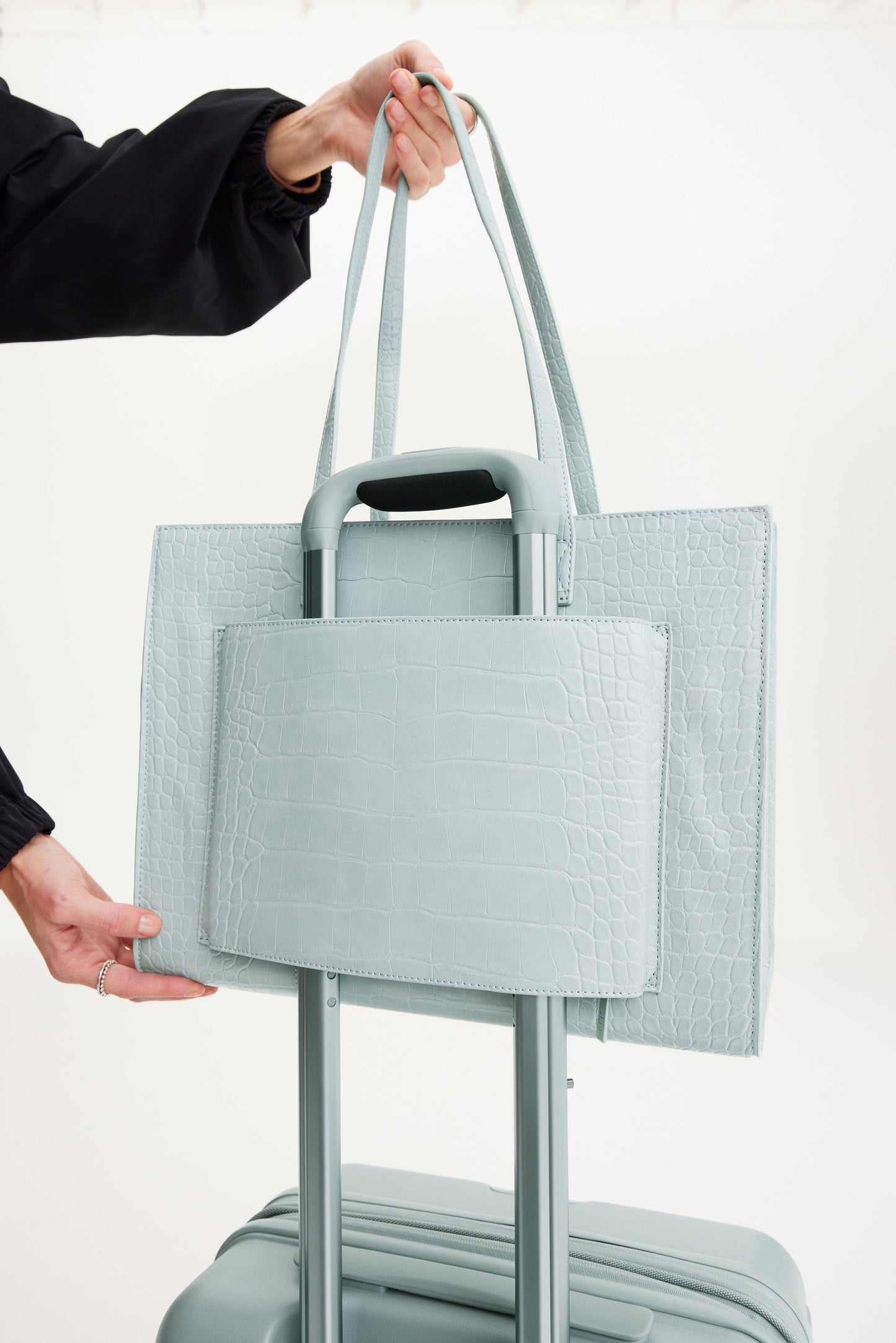 Resale The Work Tote in Slate Croc