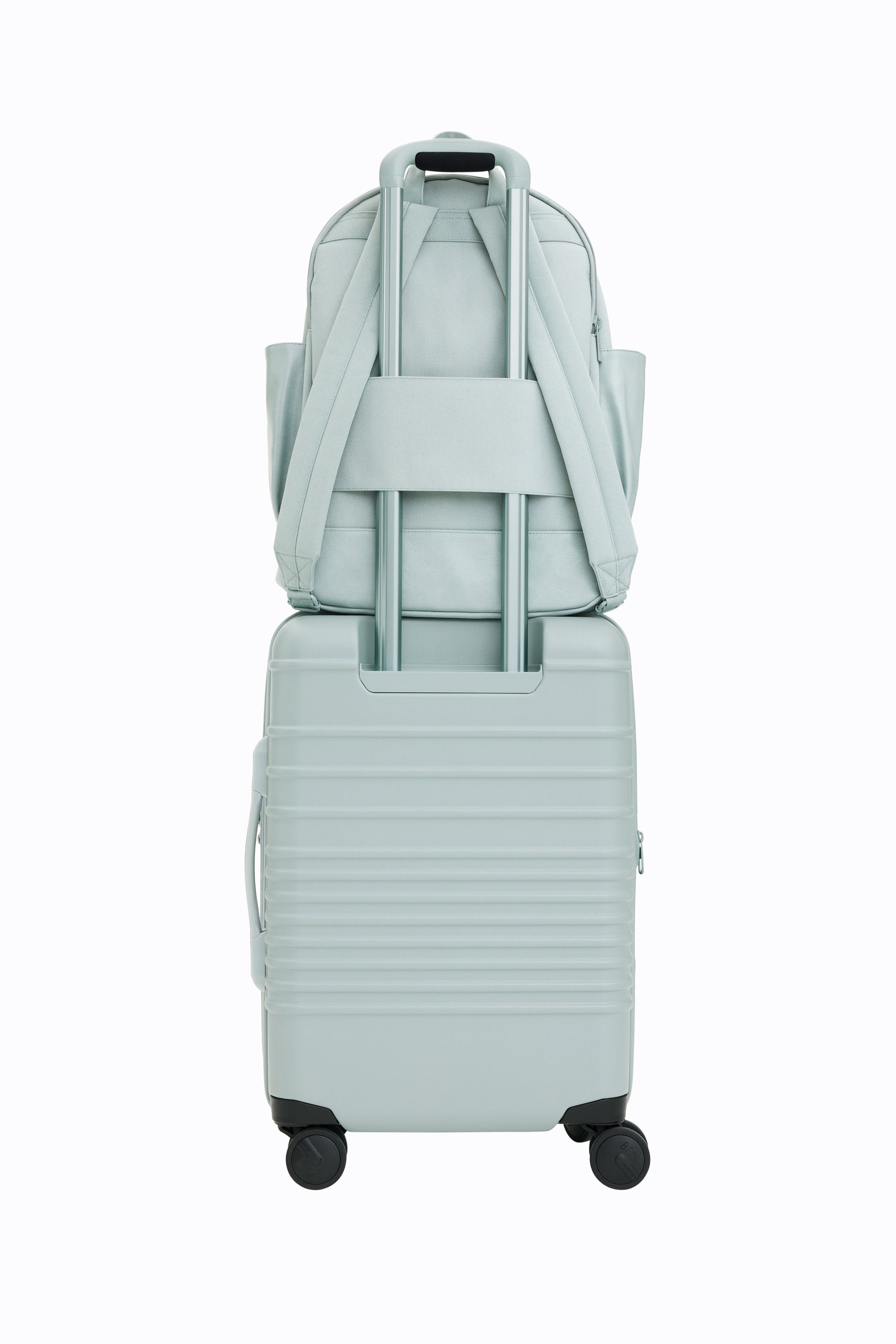 BÉIS 'The Travel Backpack' in Slate - Travel Backpack & Work Backpack in Slate Blue