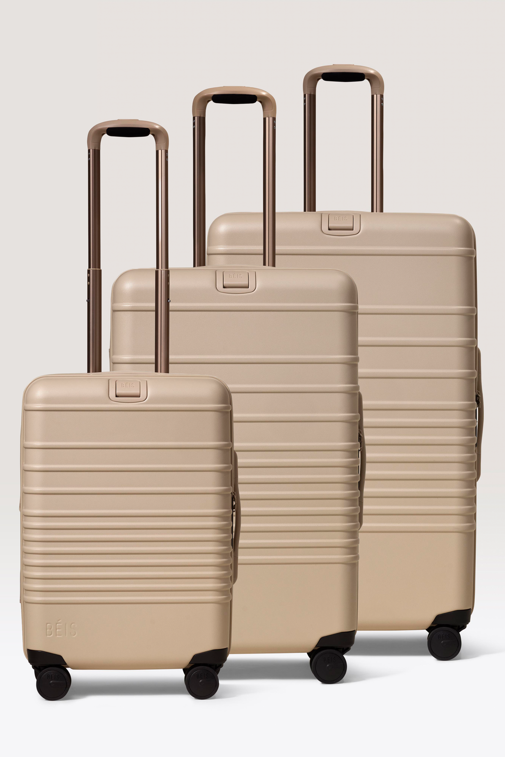 BÉIS 'The NEW 3 Piece Luggage Set' in Beige