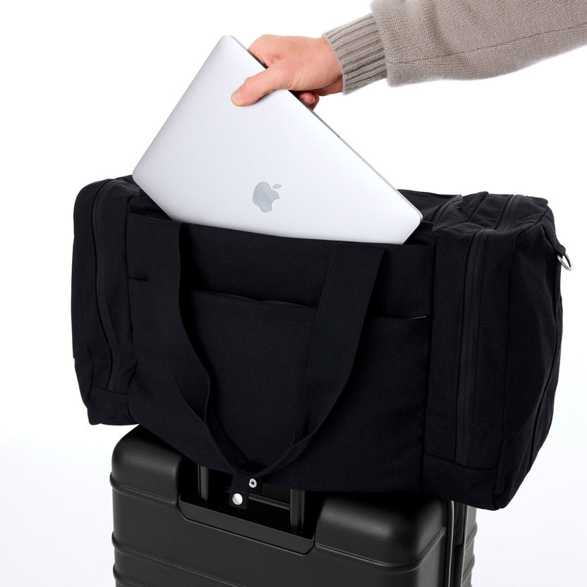 BÉIS 'The Utility Duffle' in Black - Heavy Duty Duffle Bag for Travel ...