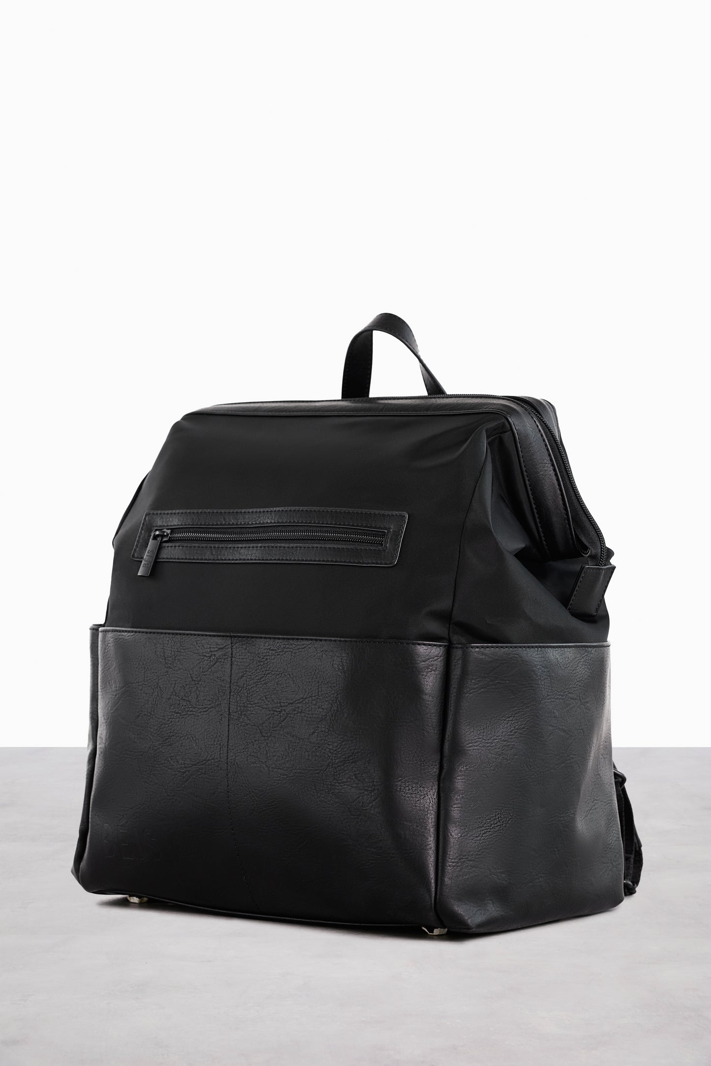 The SARA - Women's Black Vegan Leather Backpack