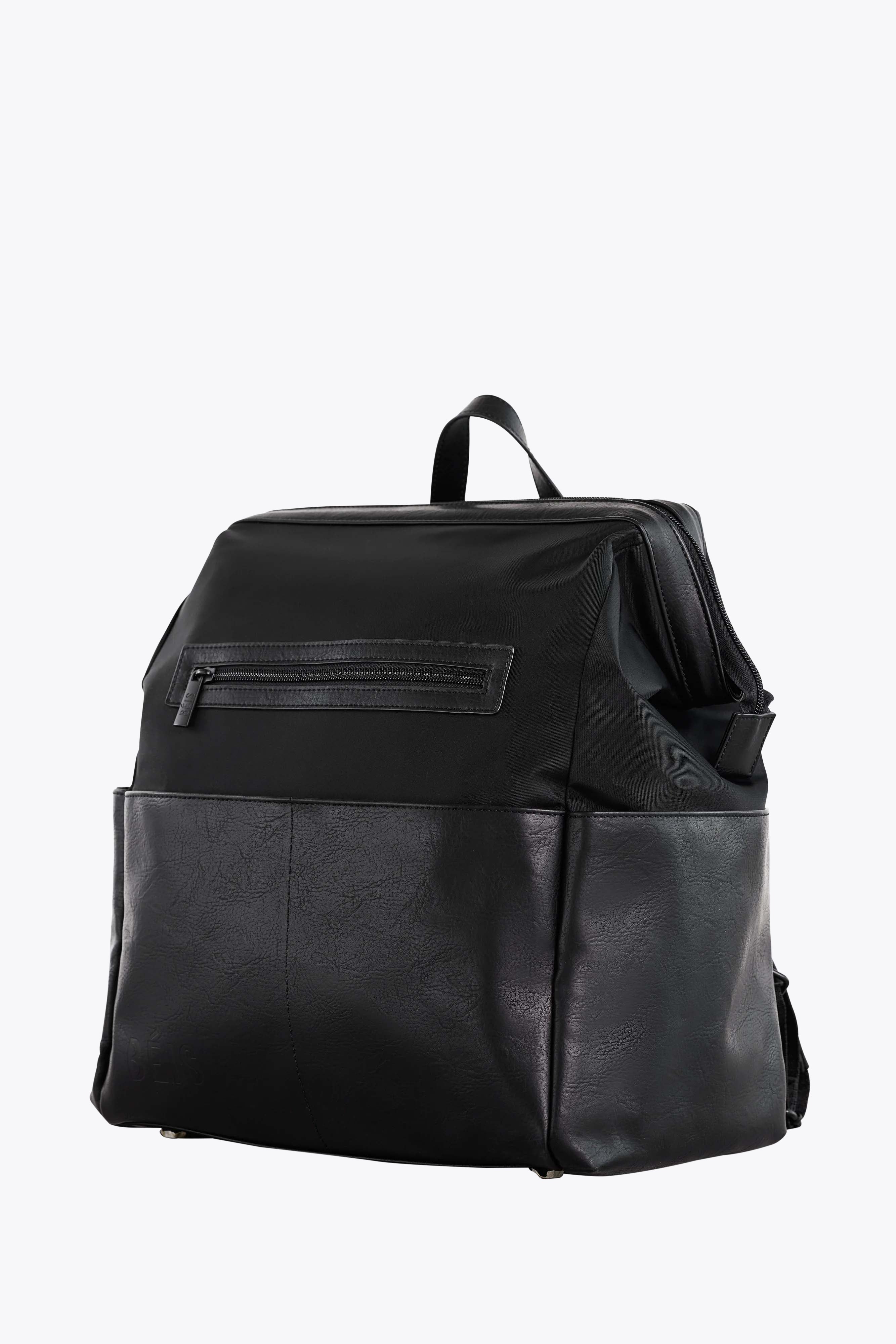 Nappy bag backpack leather best sale