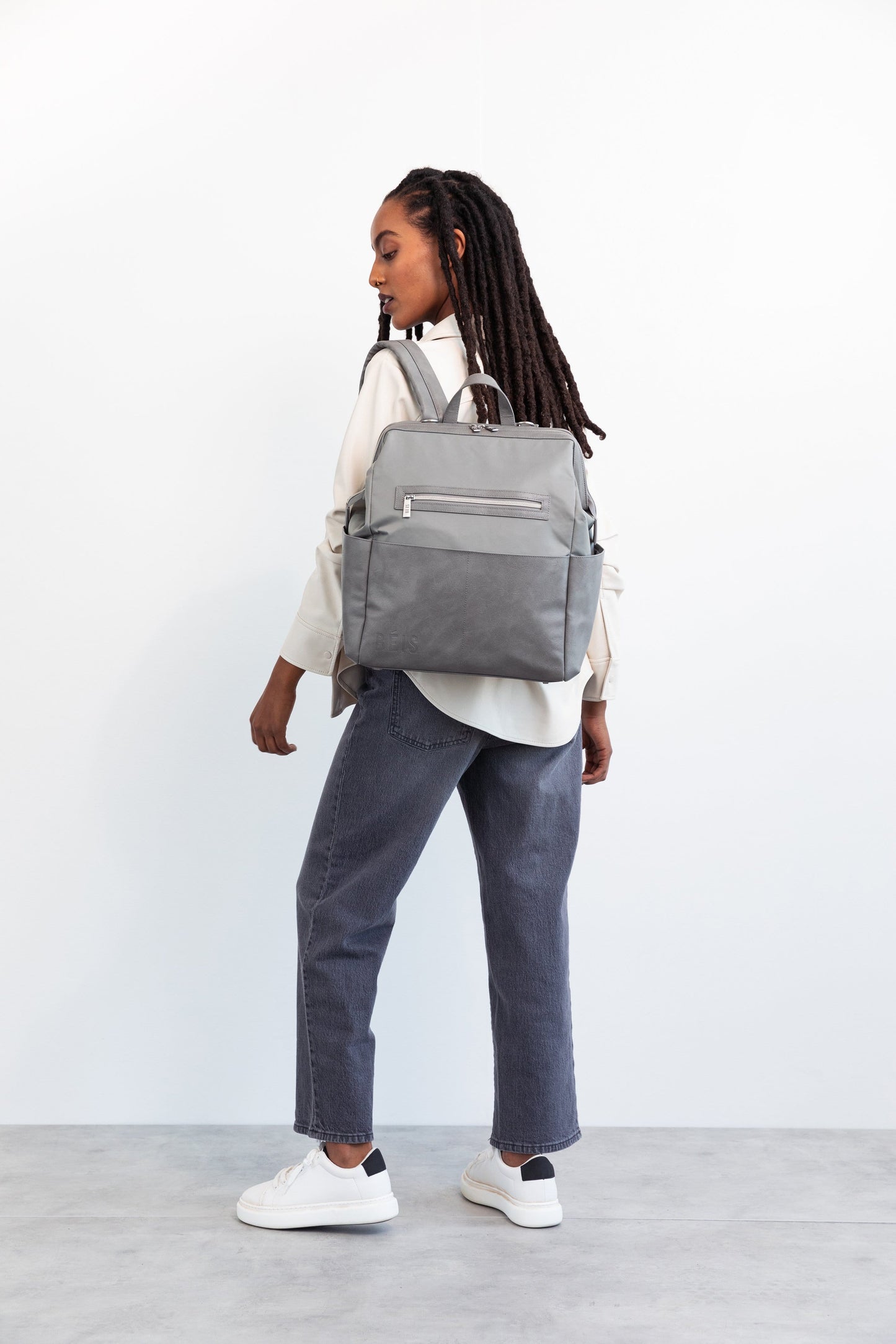 Resale The Backpack Diaper Bag in Grey