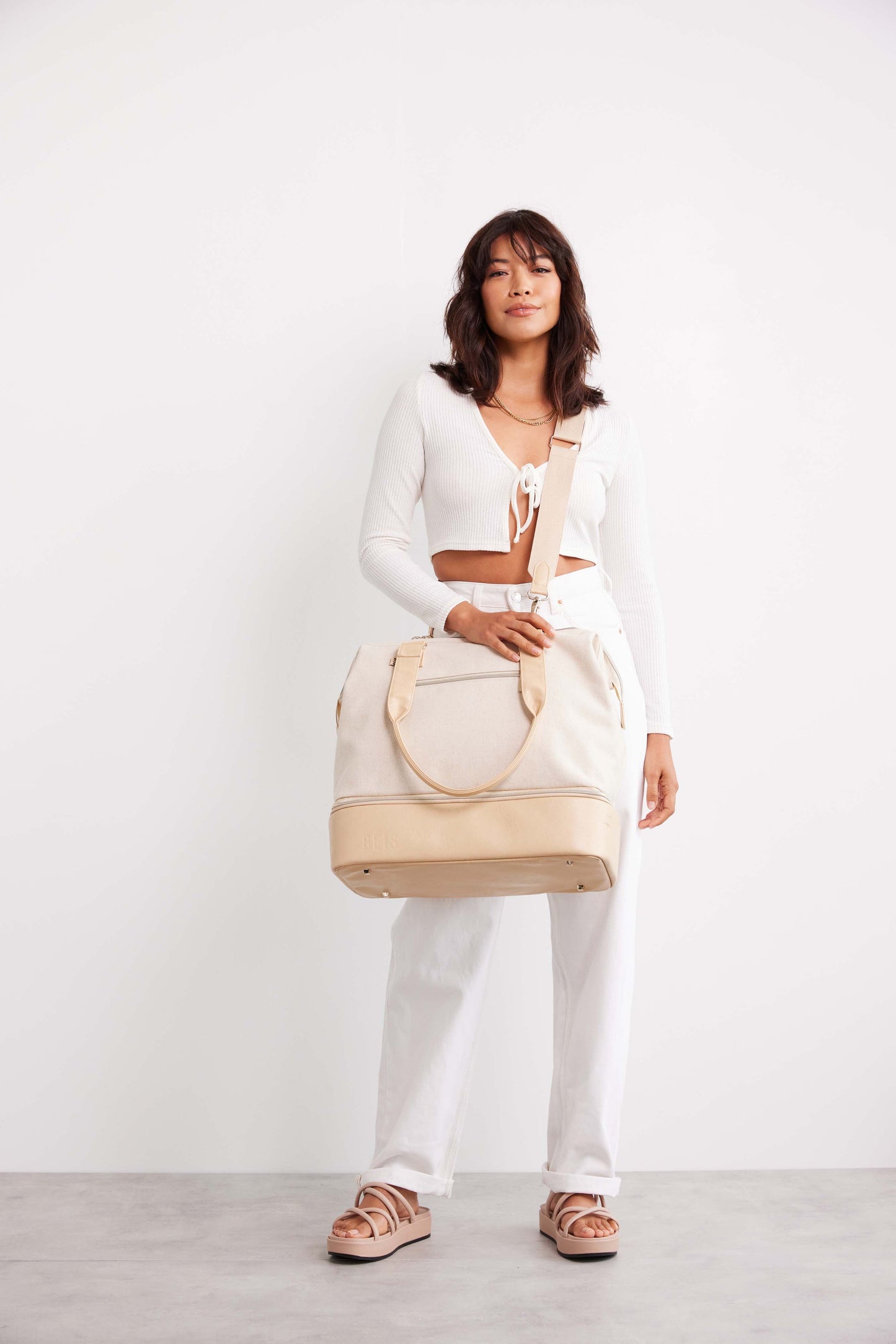 Resale The Mini Weekender in Beige