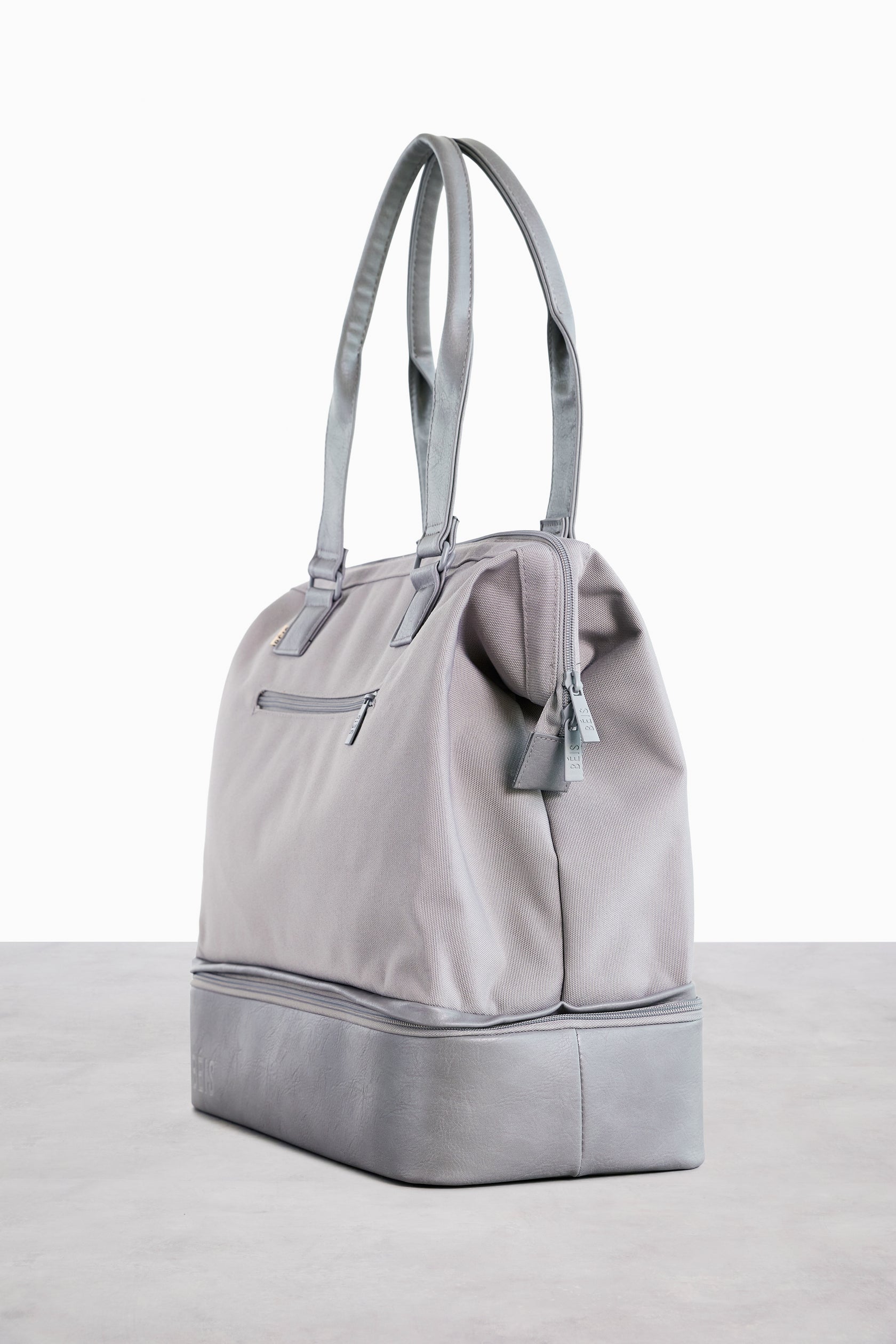 BÉIS 'The Convertible Mini Weekender' In Grey - Small Grey Weekender ...