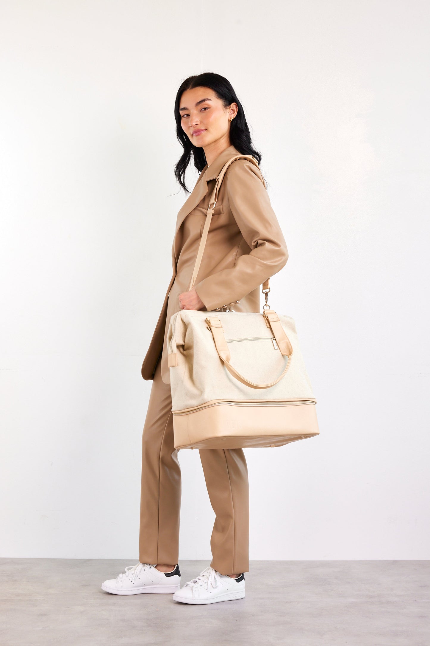 Resale The Convertible Mini Weekender in Beige