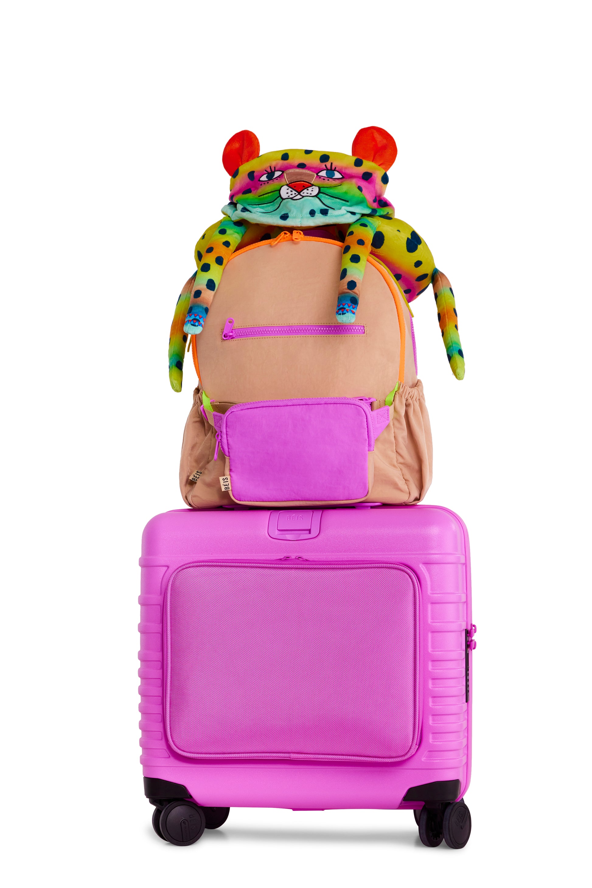 BÉIS 'The Kids Backpack' in Beige - Best Travel Backpack For Kids In Beige
