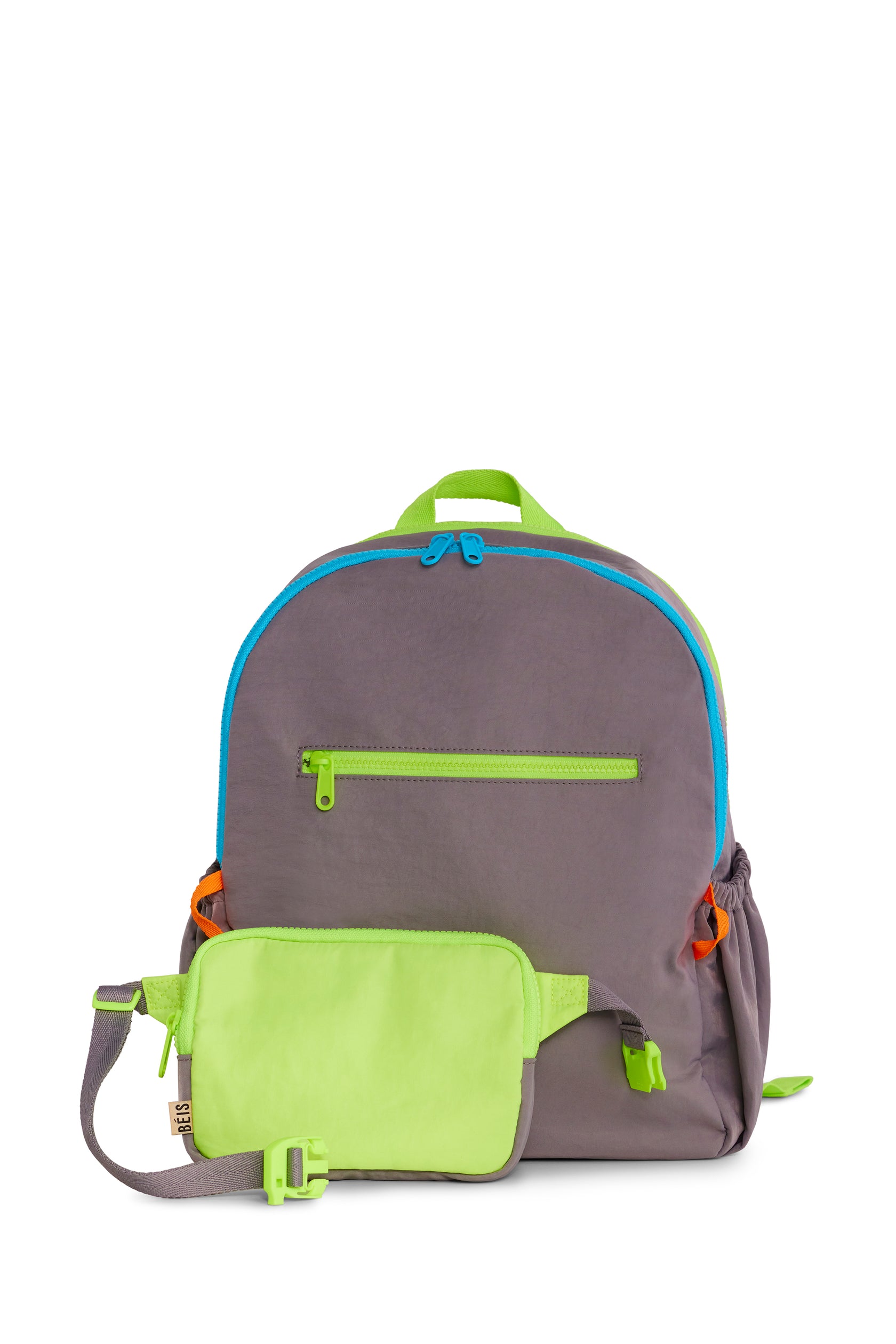 BÉIS 'The Kids Backpack' in Grey Cool Travel Backpacks For Kids In Grey