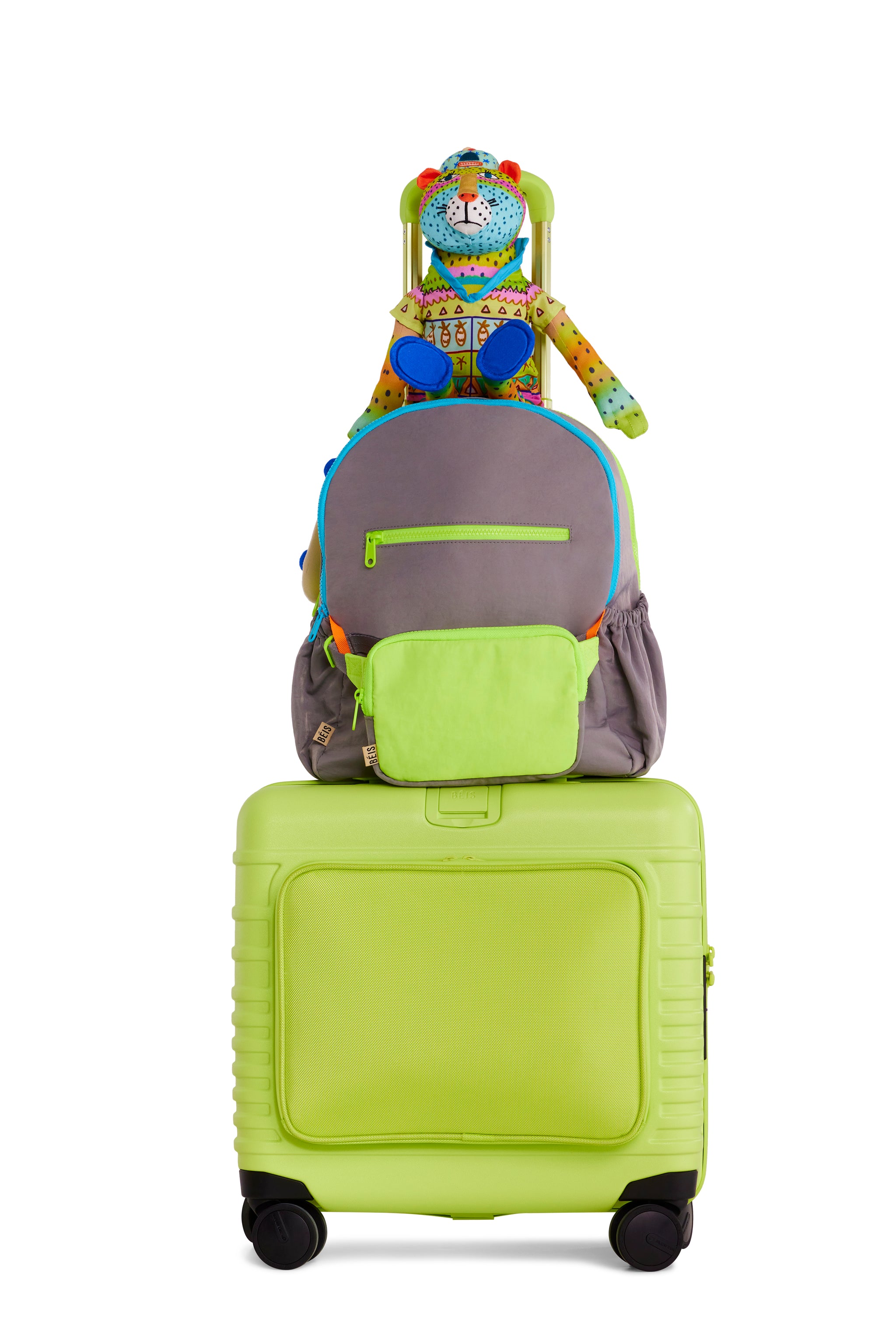BÉIS 'The Kids Backpack' in Grey - Cool Travel Backpacks For Kids In Grey
