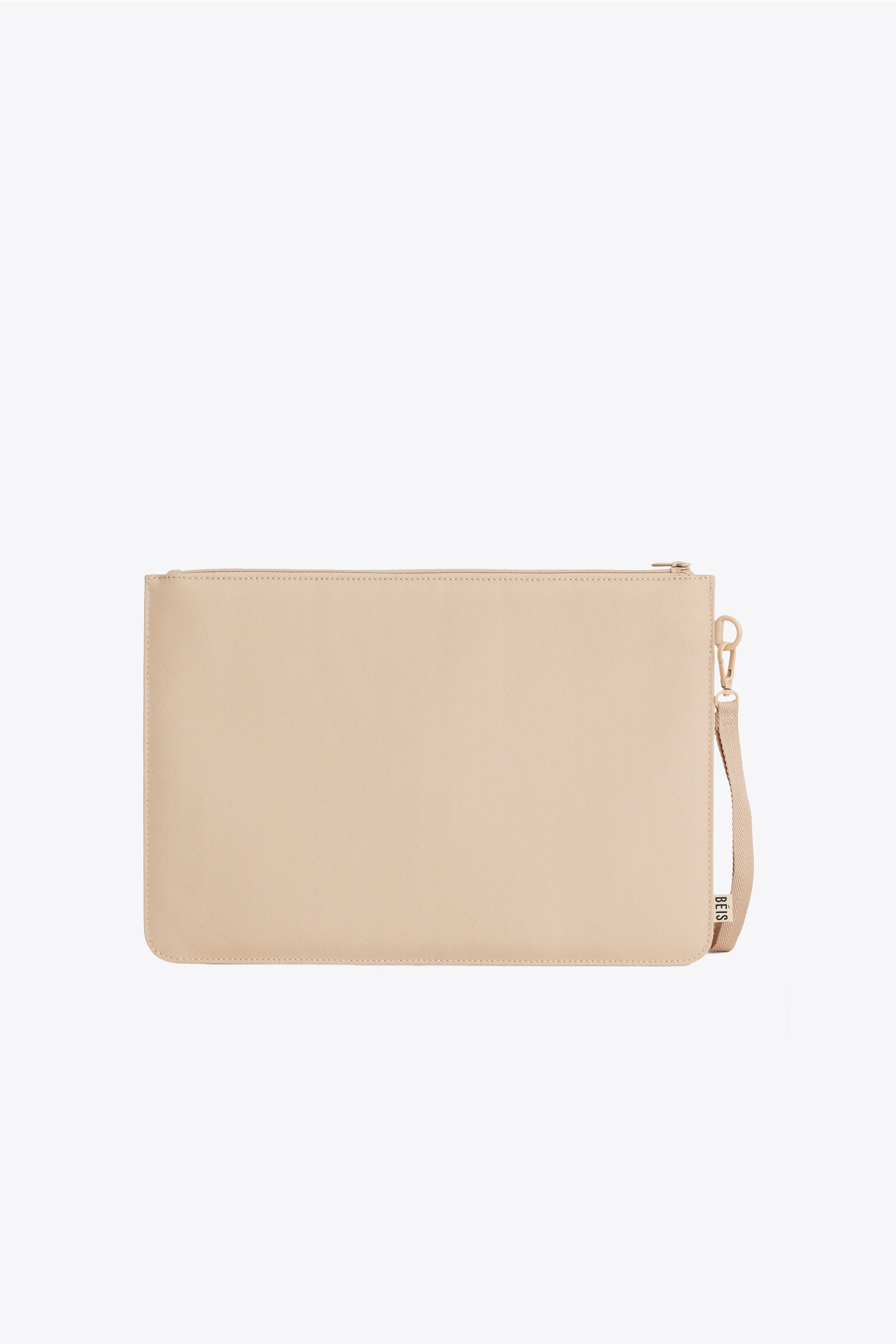 BÉIS 'The BEISICS Laptop Pouch' in Beige Padded Laptop Sleeve in Beige