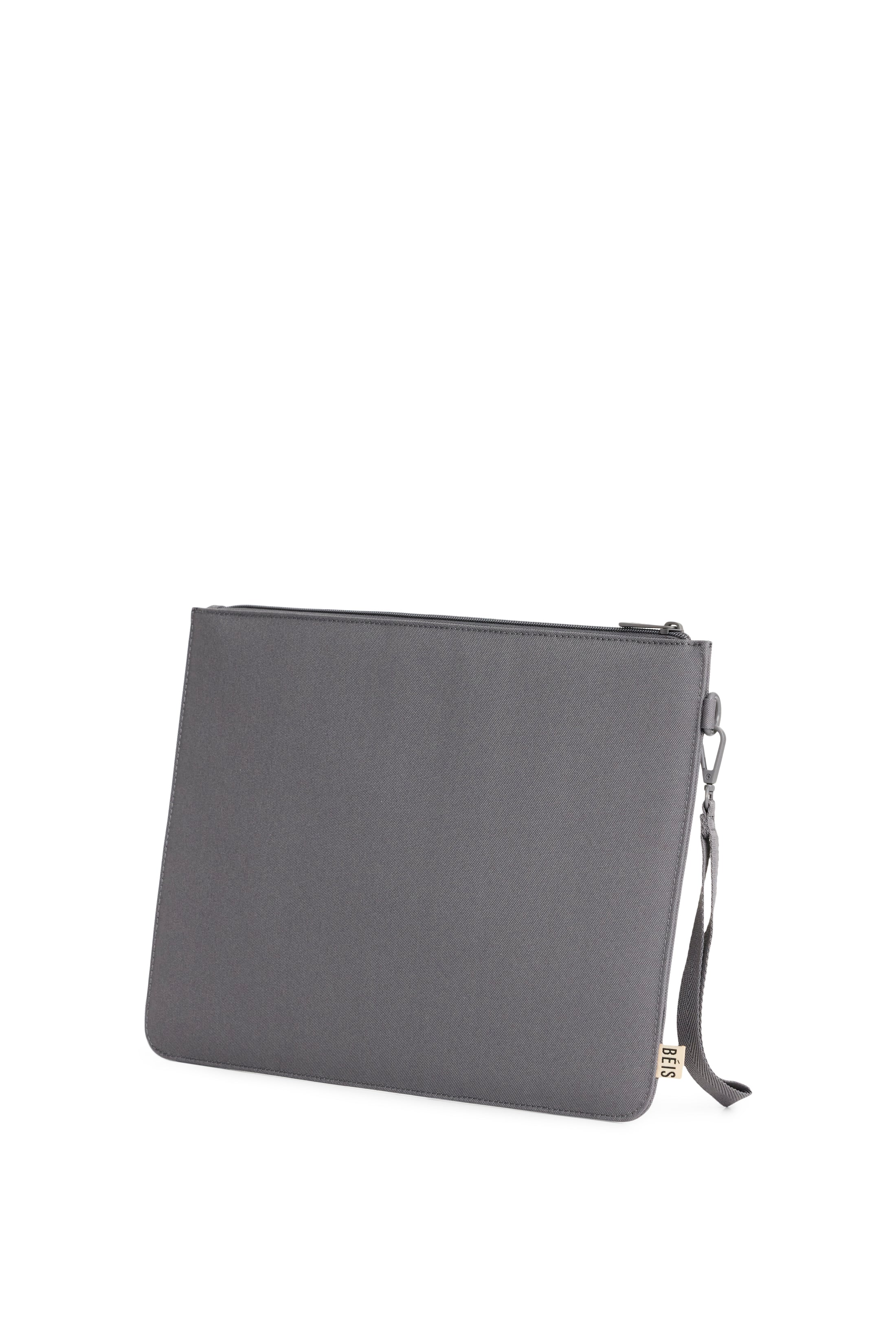 BÉIS 'The BEISICS Laptop Pouch' in Grey Padded Laptop Sleeve in Grey