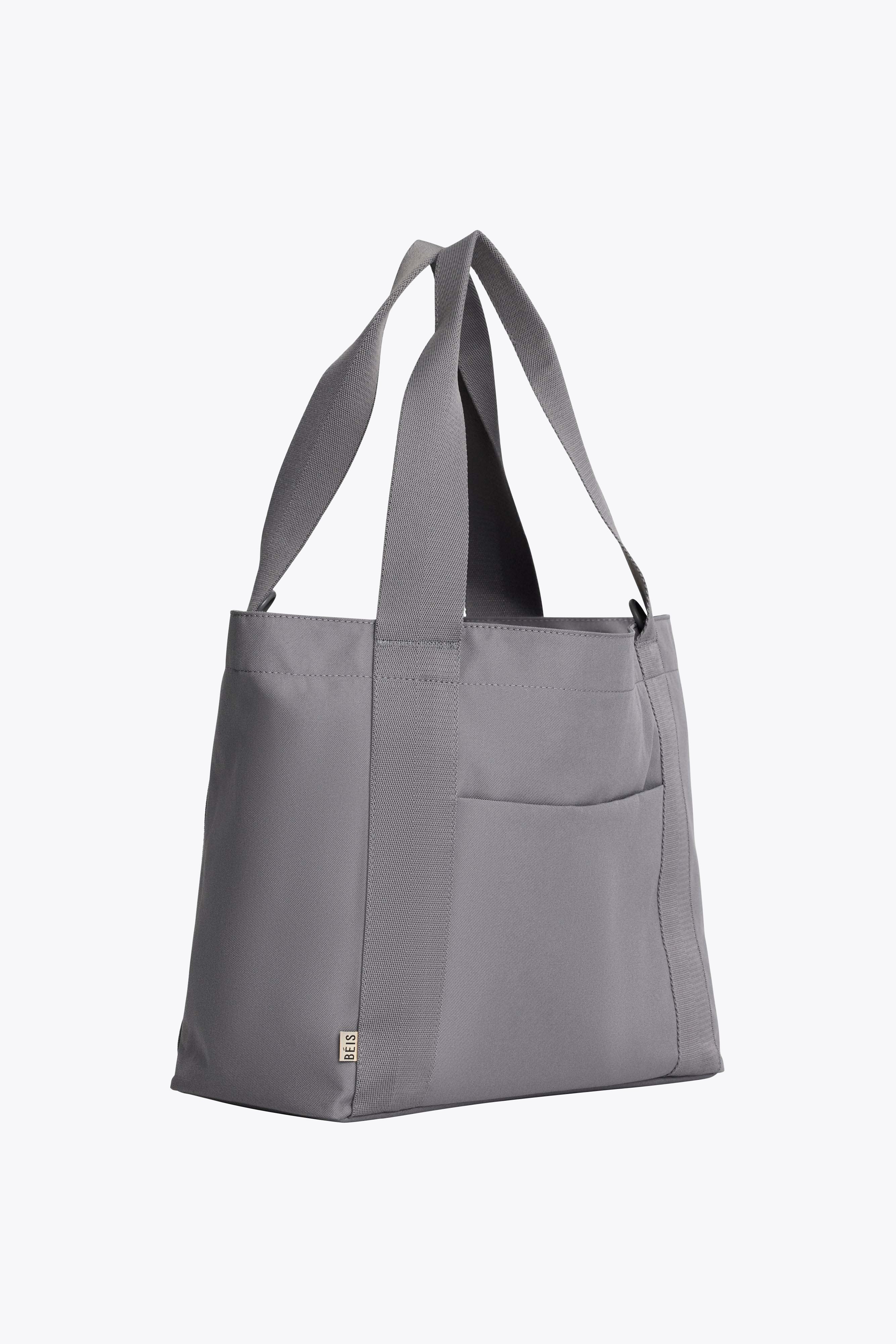 Large Gray popular Tote Bag with Duster