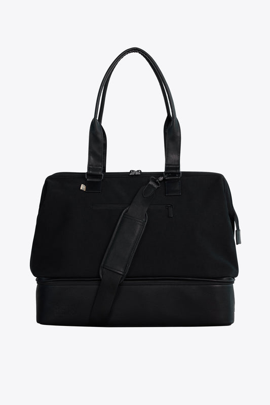 New Plaid Large Leather Travel Bag Men Handbag Crossbody Shoulder