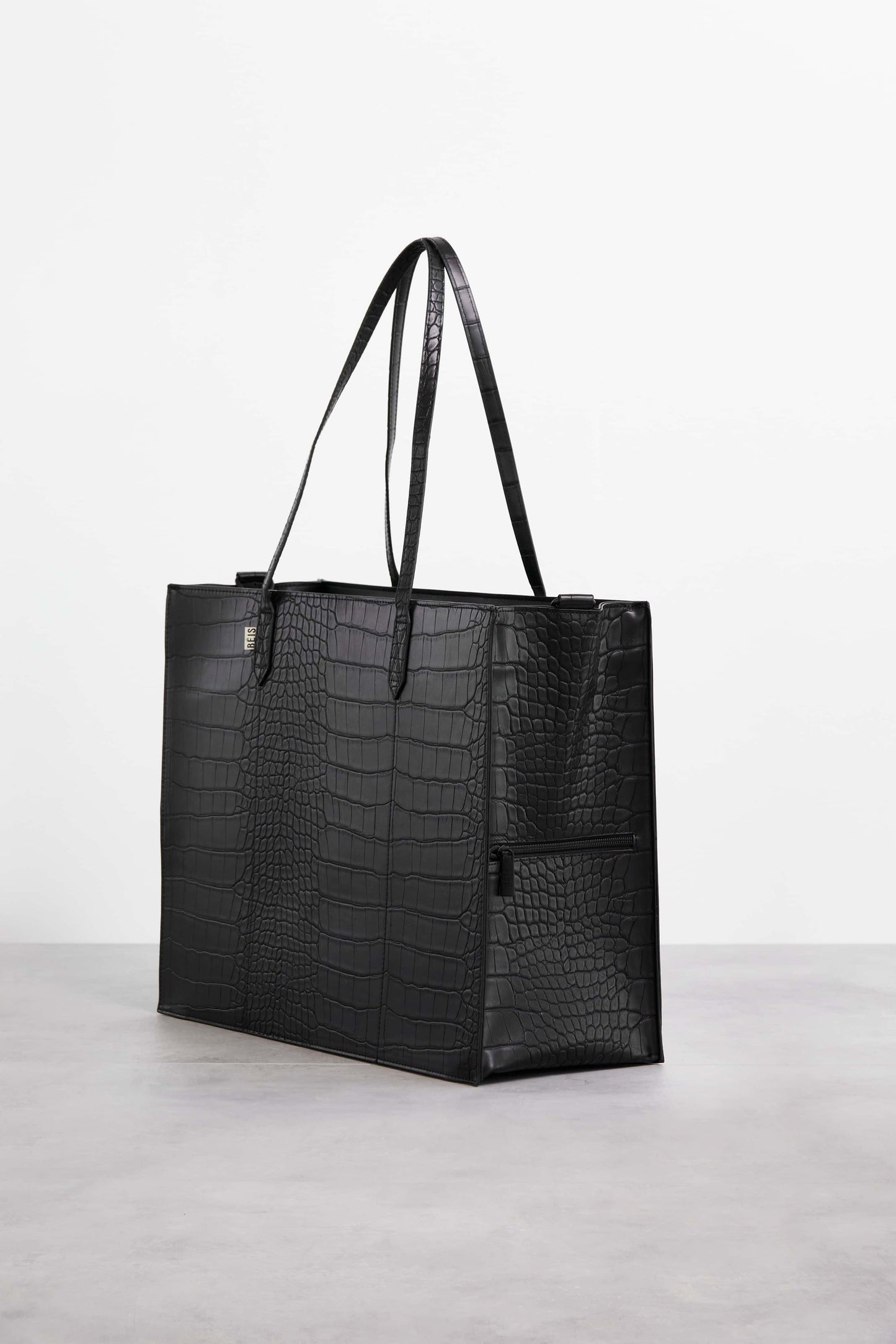 Resale The Large Work Tote in Black Croc