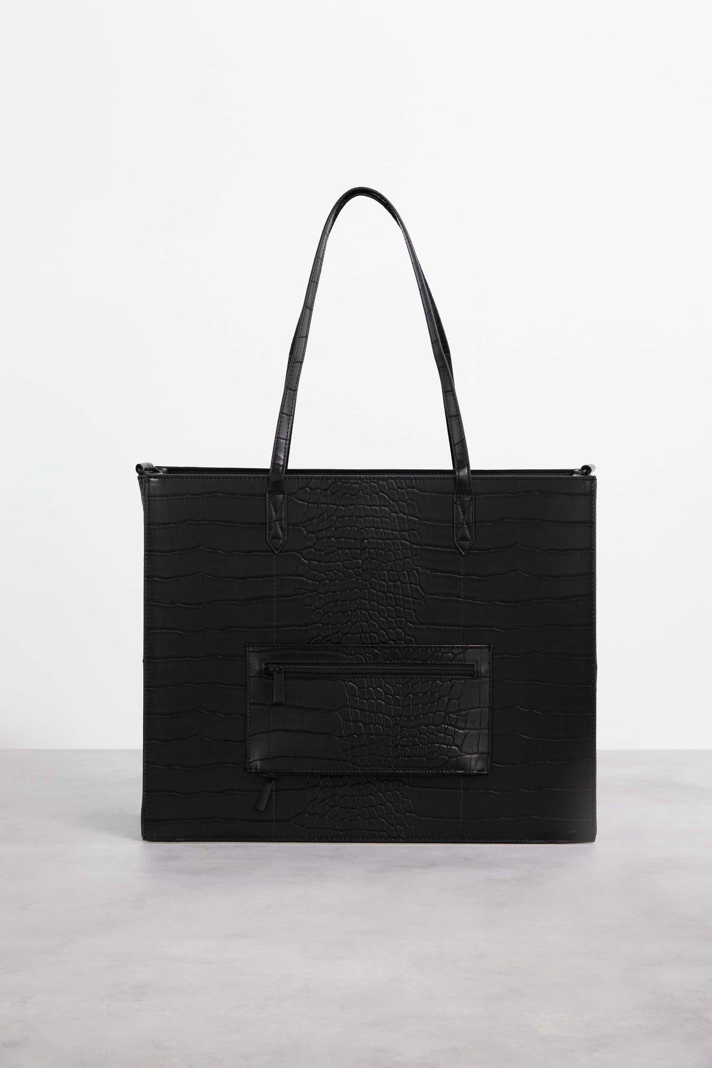 Resale The Large Work Tote in Black Croc