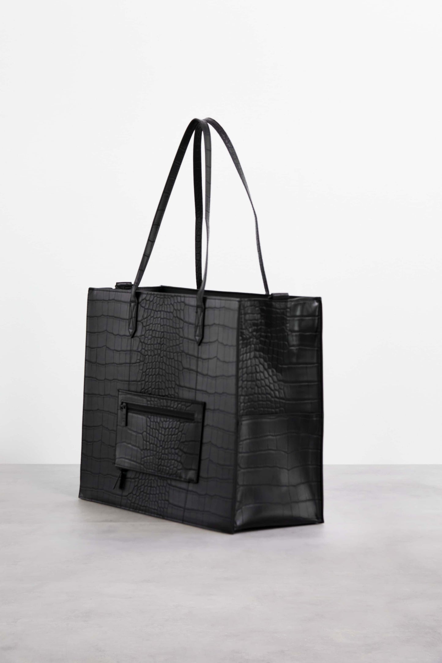 Resale The Large Work Tote in Black Croc