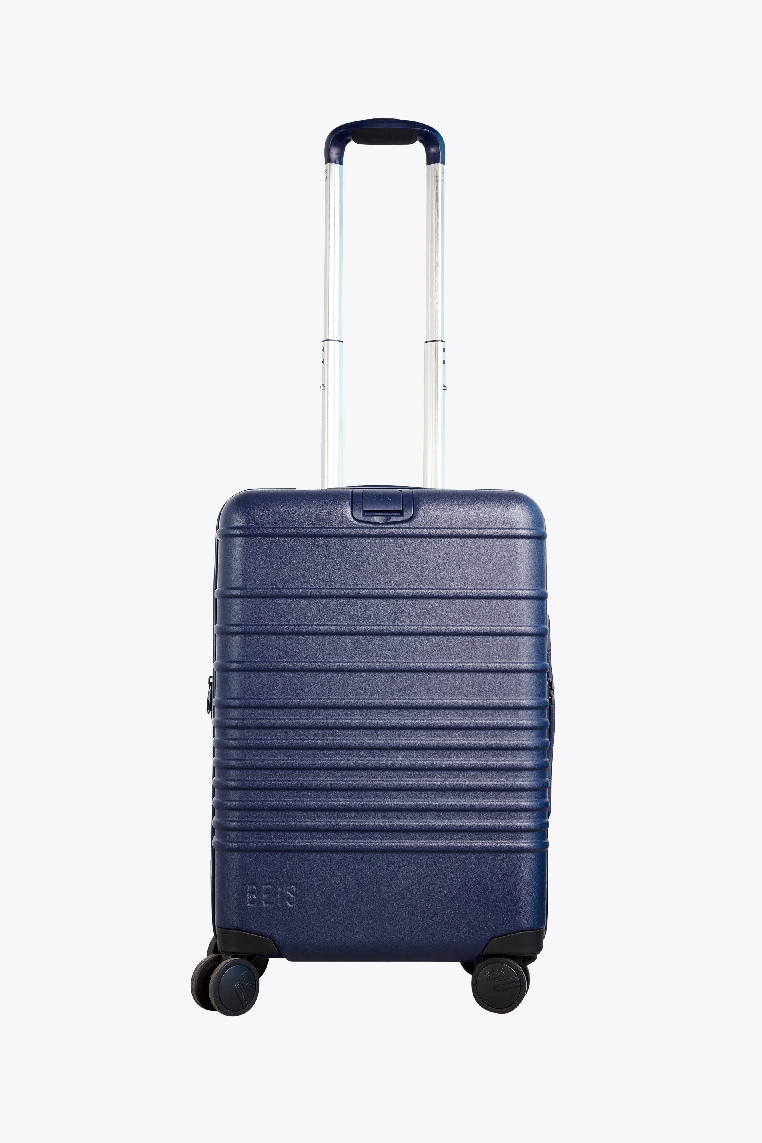 BÉIS 'The Carry On Roller' in Navy - Blue Suitcase & 21" Carry On Luggage