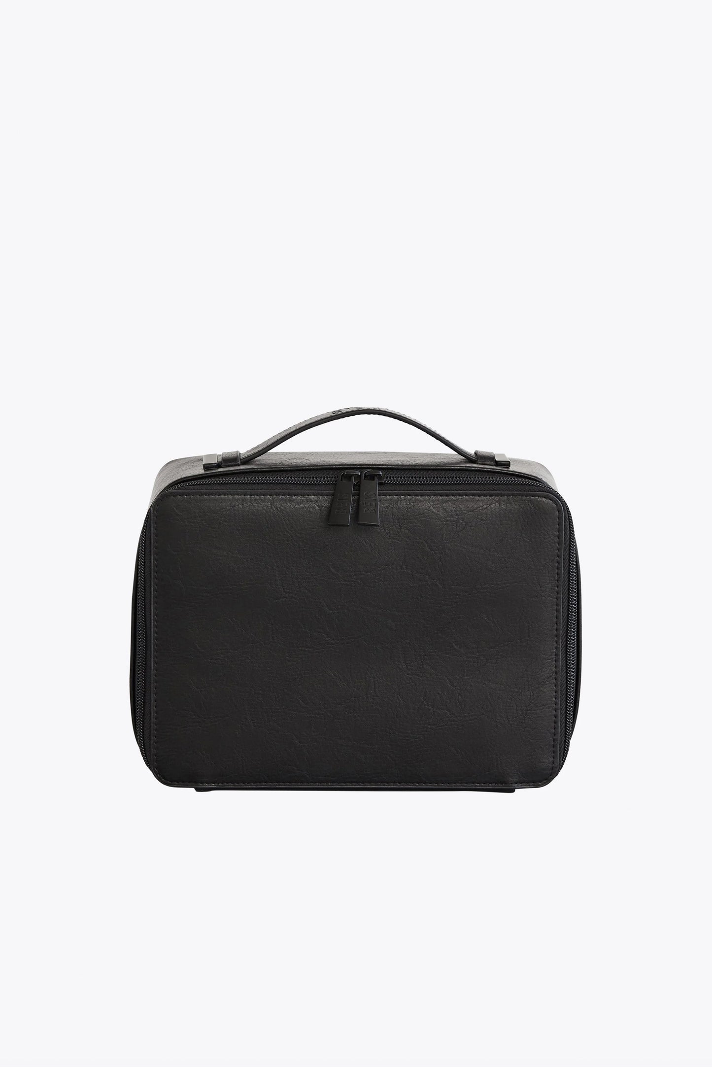 mDesign Long Gift Wrapping Organizer Bag w/ Handles, Zipper - Plaid Black/White