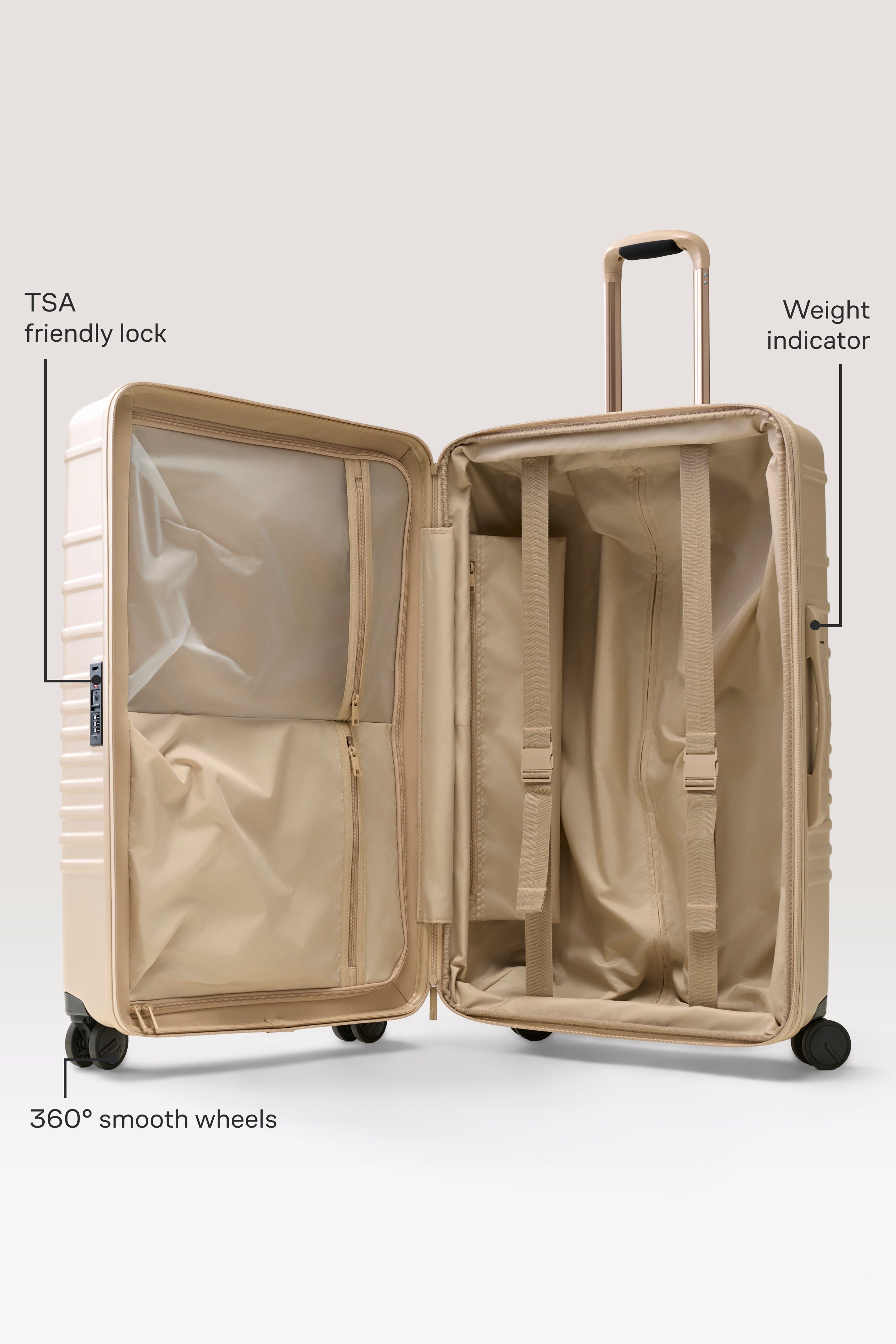 BÉIS 'The NEW 3 Piece Luggage Set' in Beige