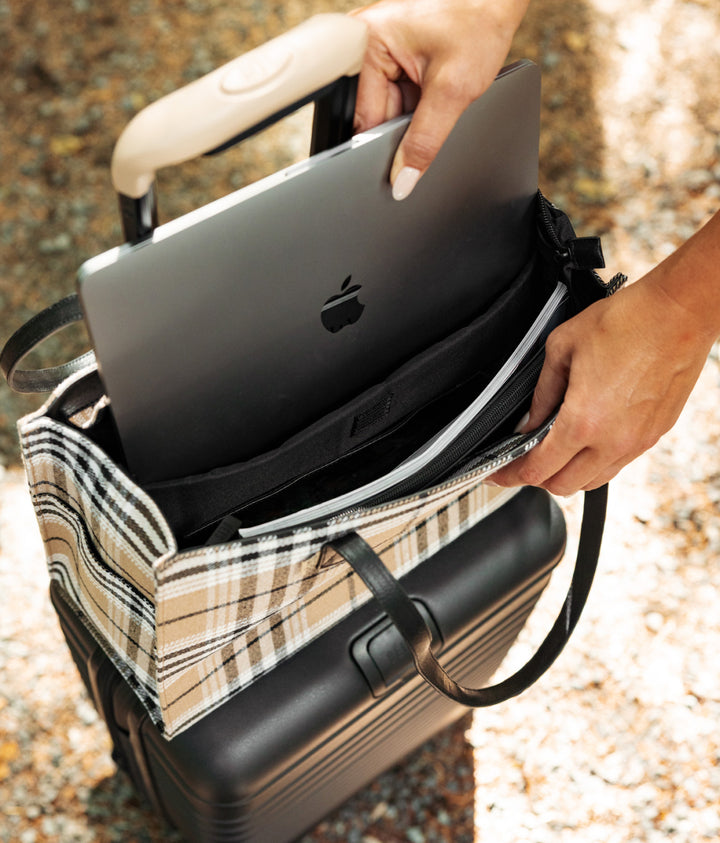 Black Work Tote - Designer Laptop Bag for Women
