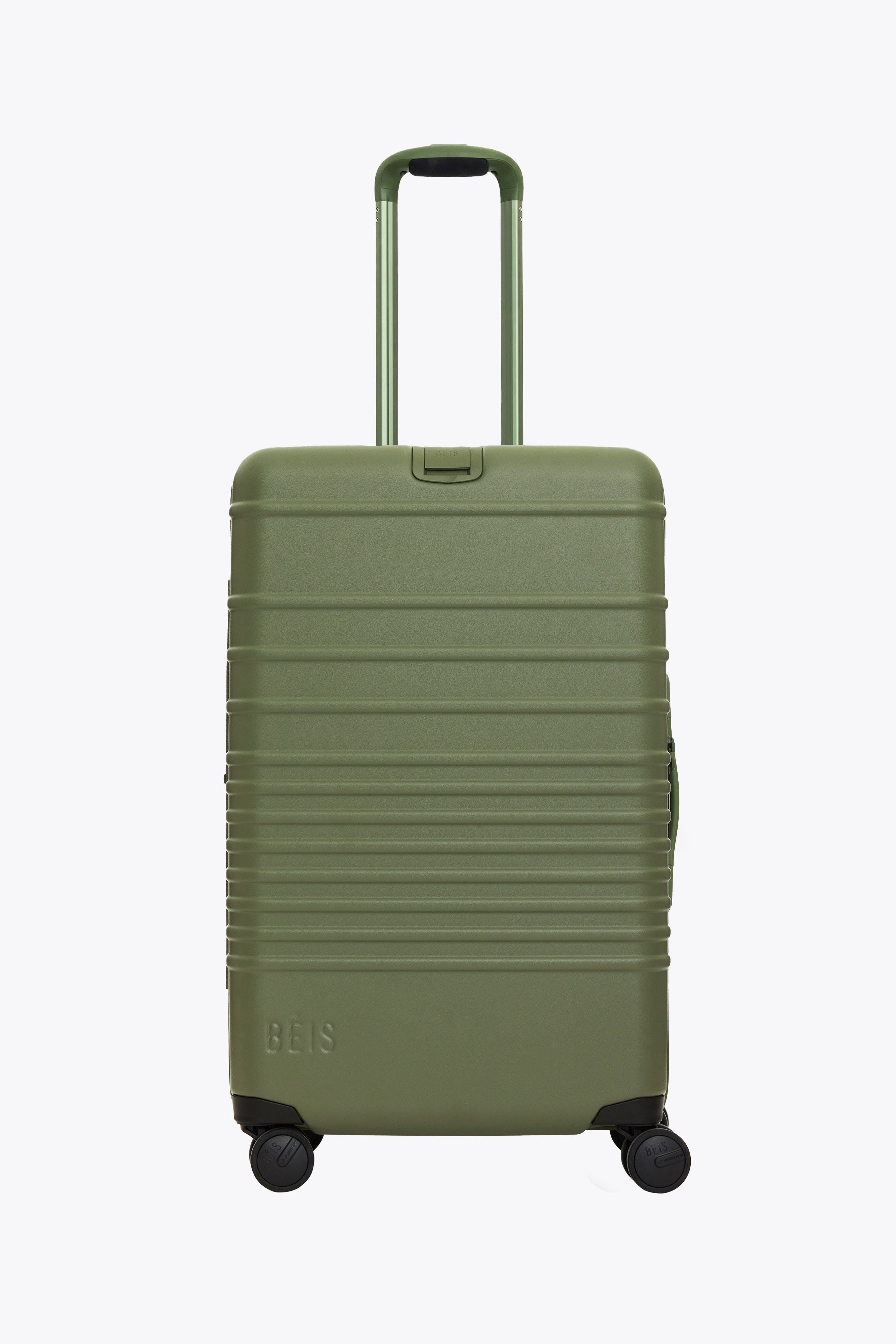 BÉIS 'The 26" Check-In Roller' in Olive - Olive Green 26" Checked Luggage & Suitcases