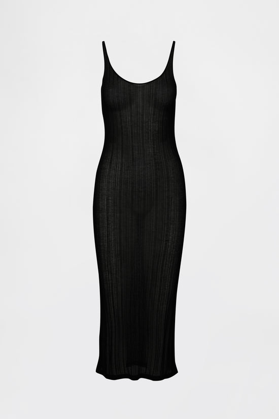 GAP X BEIS Sheer Midi Dress in Black