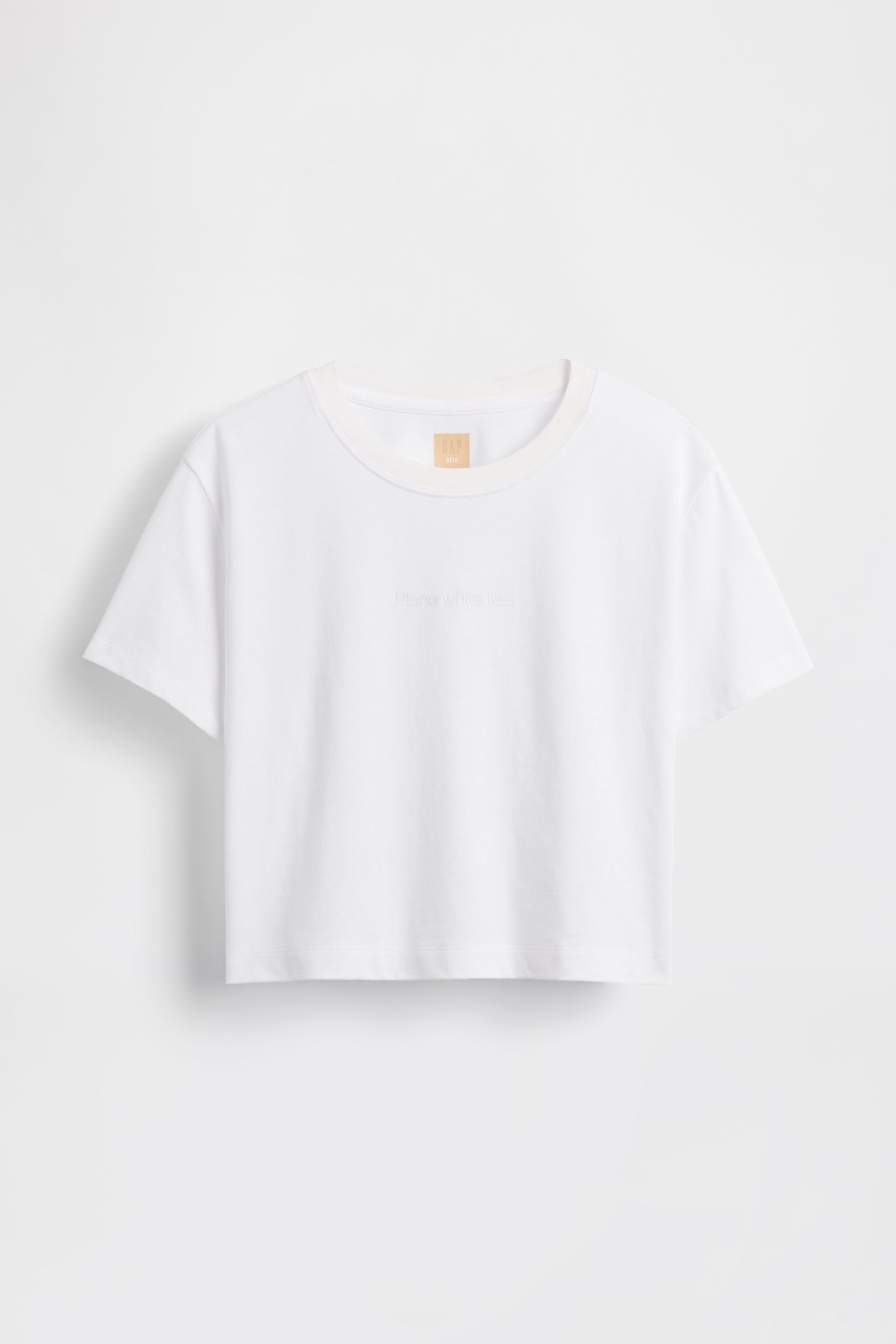 GAP X BEIS Cropped Graphic T-Shirt in Optic White