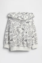 GAP X BÉIS Doodle Hoodie in Optic White