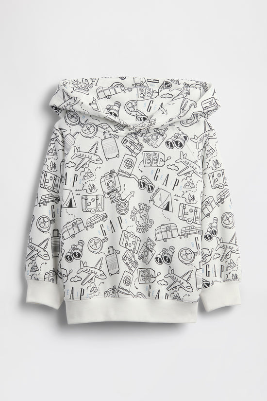 GAP X BÉIS Doodle Hoodie in Optic White