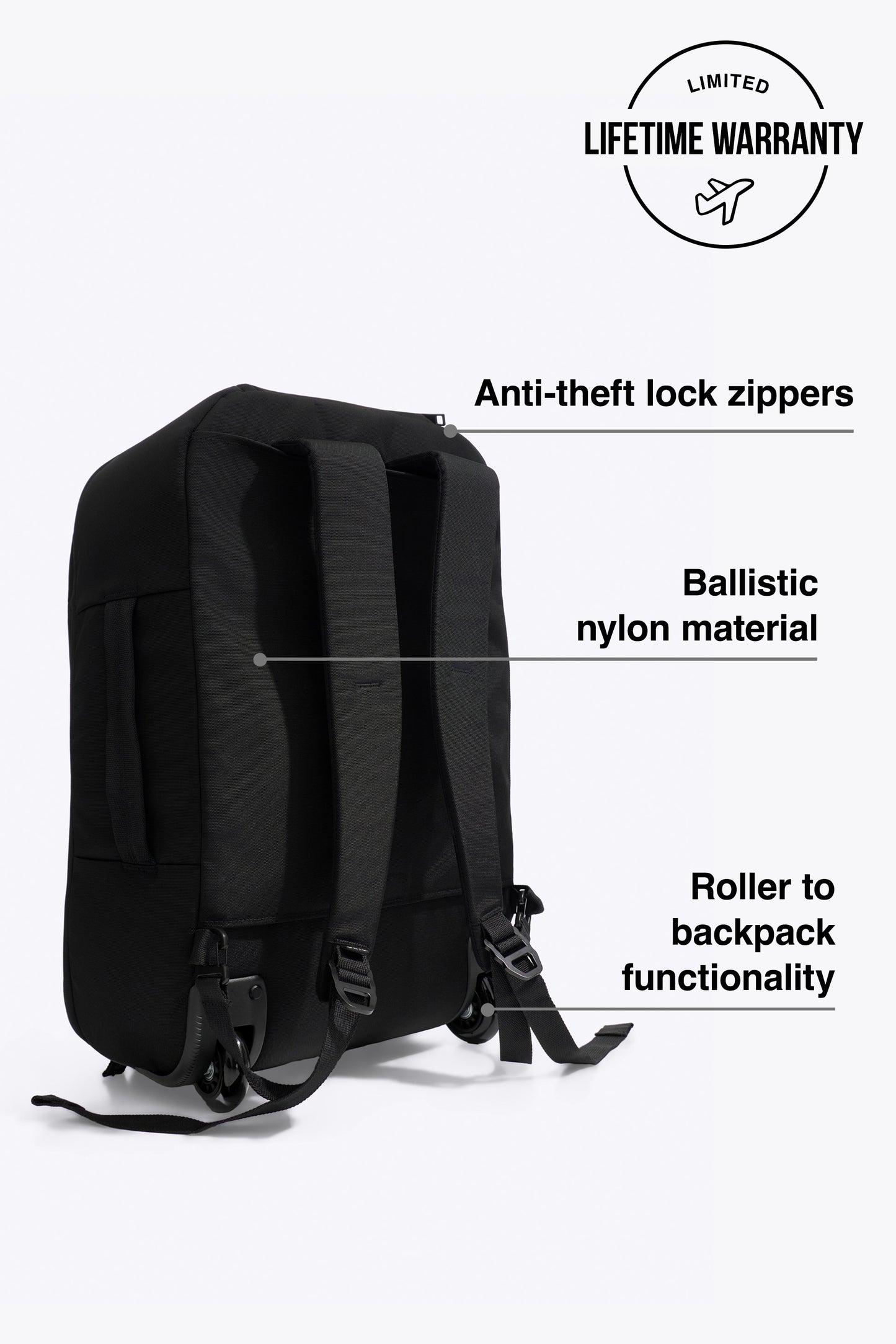 best rolling backpack for travel industry report The Pro Rolling Backpack in Black