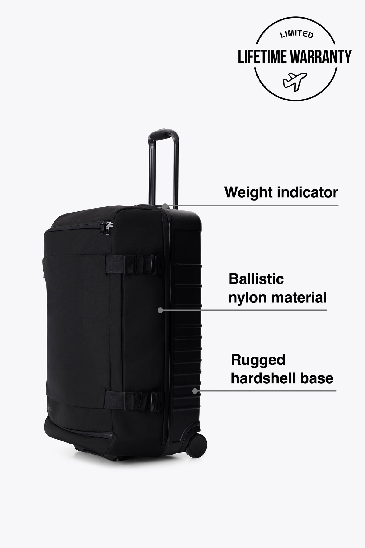 BÉIS 'The Pro-Rolling Duffle Check-In' in Black - Black Rolling Duffle ...
