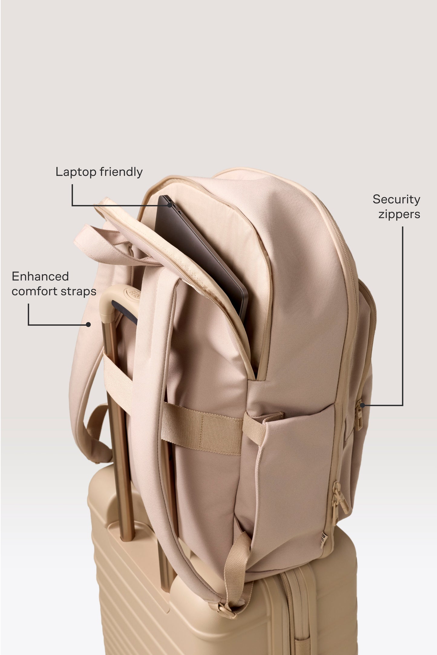 BÉIS 'The Backpack' in Beige