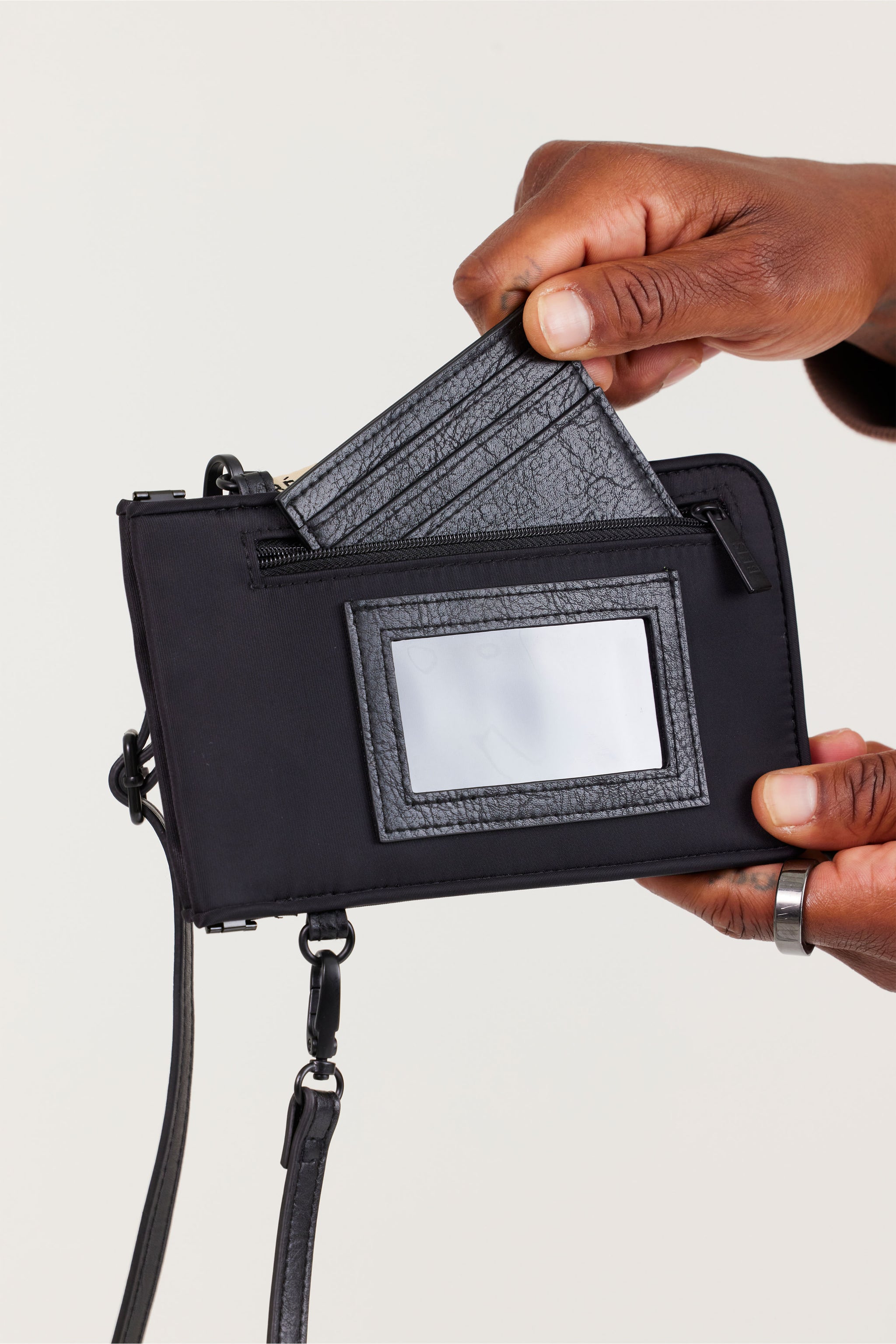 BÉIS 'The ID Crossbody Bag' In Black Crossbody Bag With ID Pocket