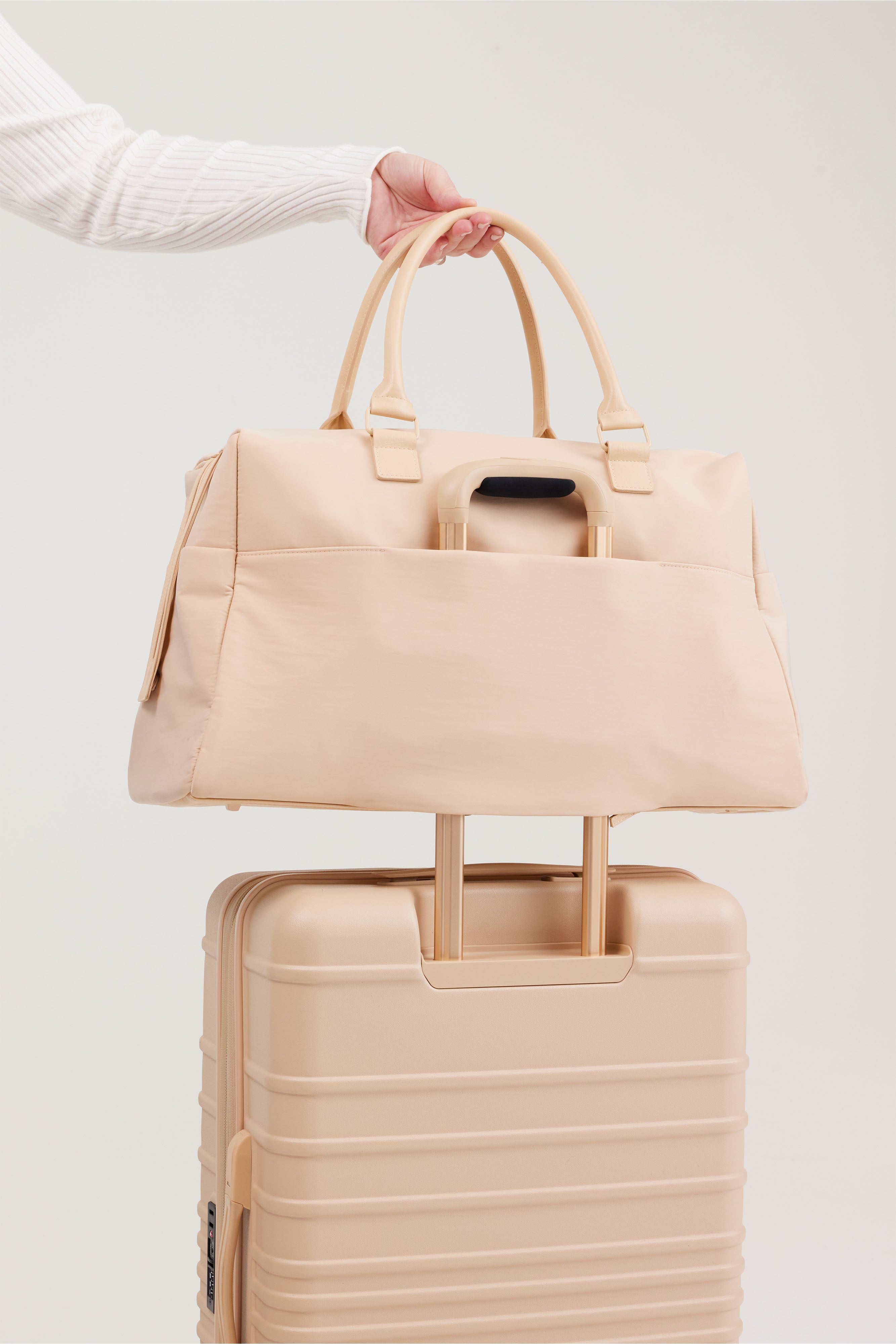 B IS The Commuter Duffle In Beige Beige Duffle Bag Overnight Bag