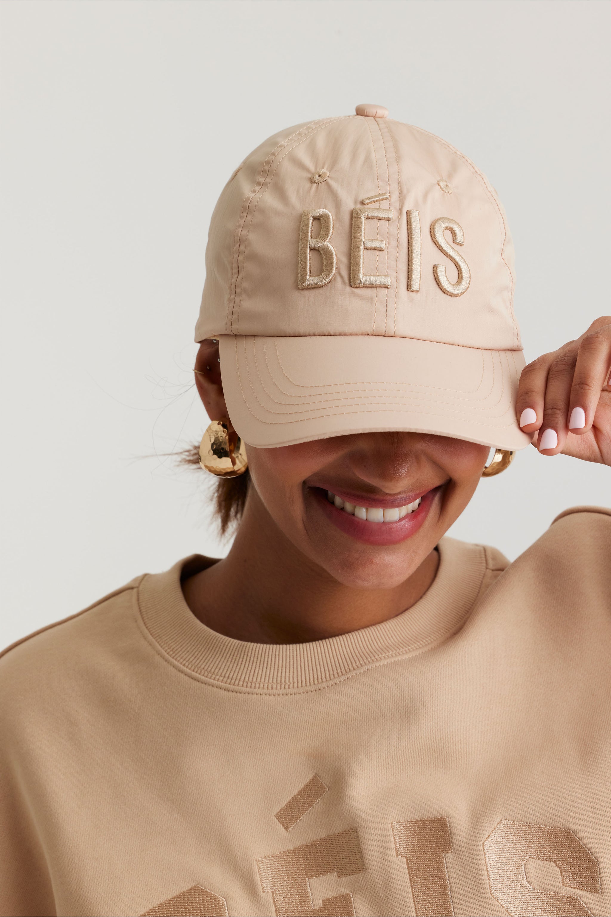 Béis 'The BÉISball Cap' in Beige Basic Beige Baseball Hat