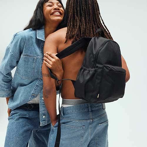 Backpacks | Black Printed Bagpack (Women) | Freeup