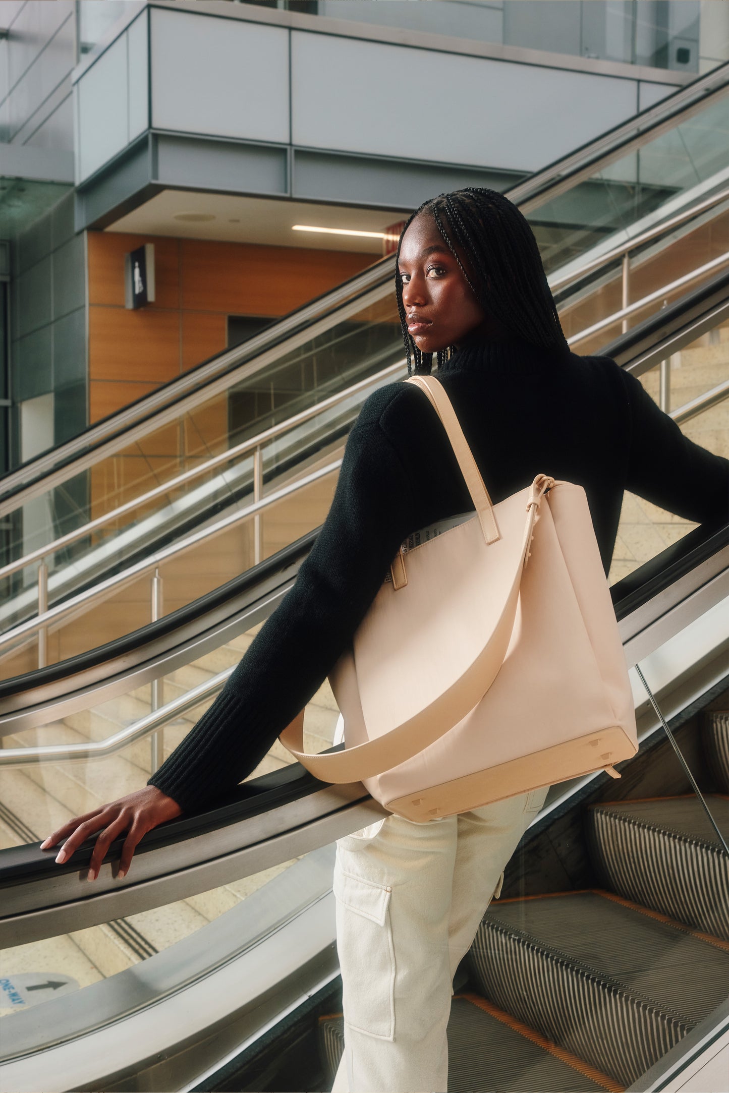 The Commuter Tote in Beige