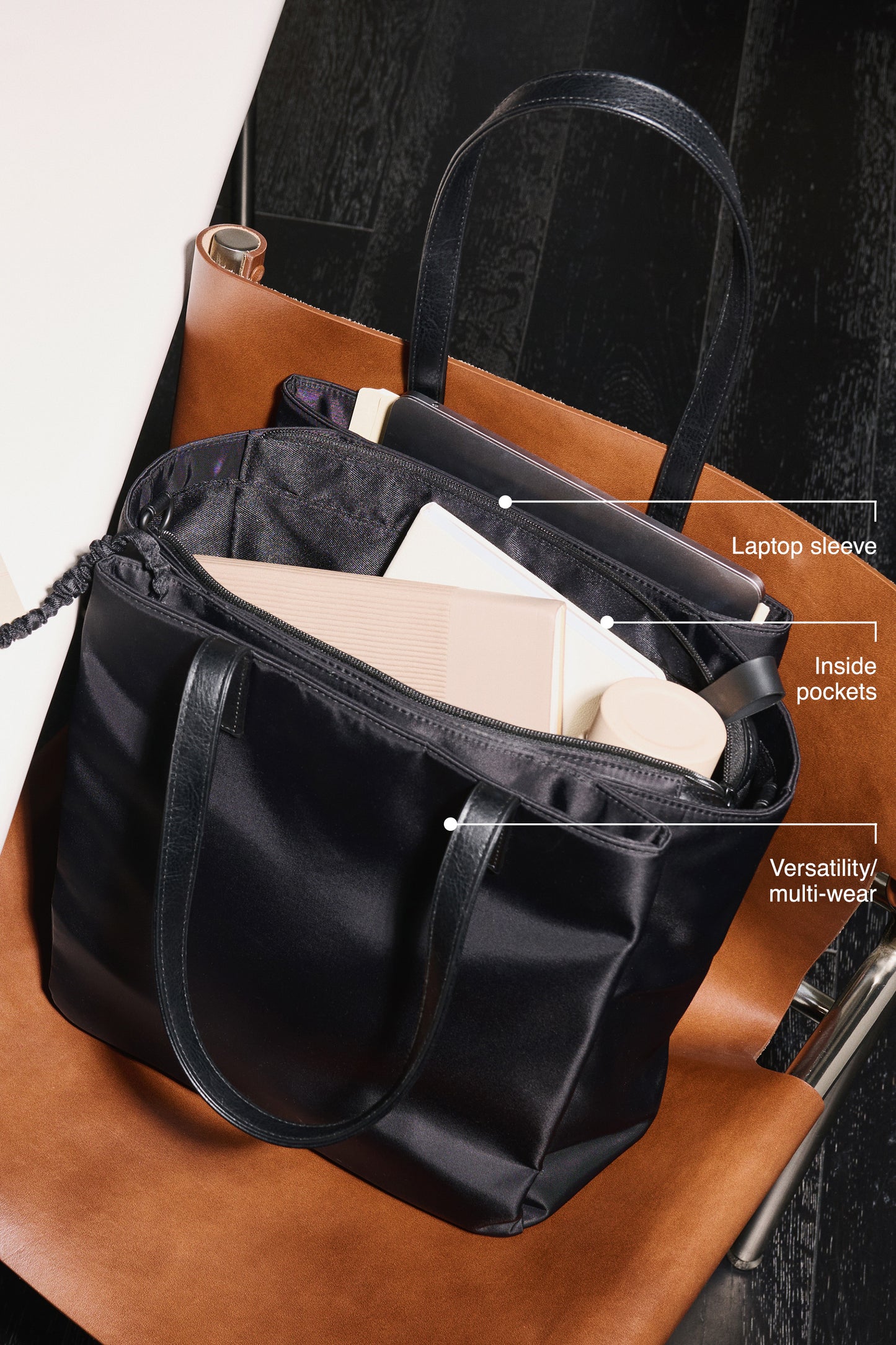 The Commuter Tote in Black